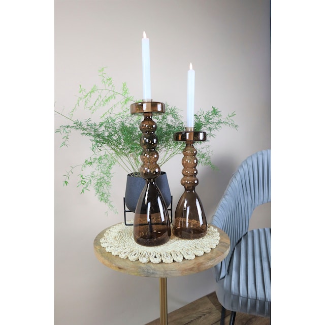 AM Design Kerzenleuchter »Stabkerzenhalter aus Glas«, (Set, 2 St.), Höhe ca.  25 cm bestellen online bei OTTO