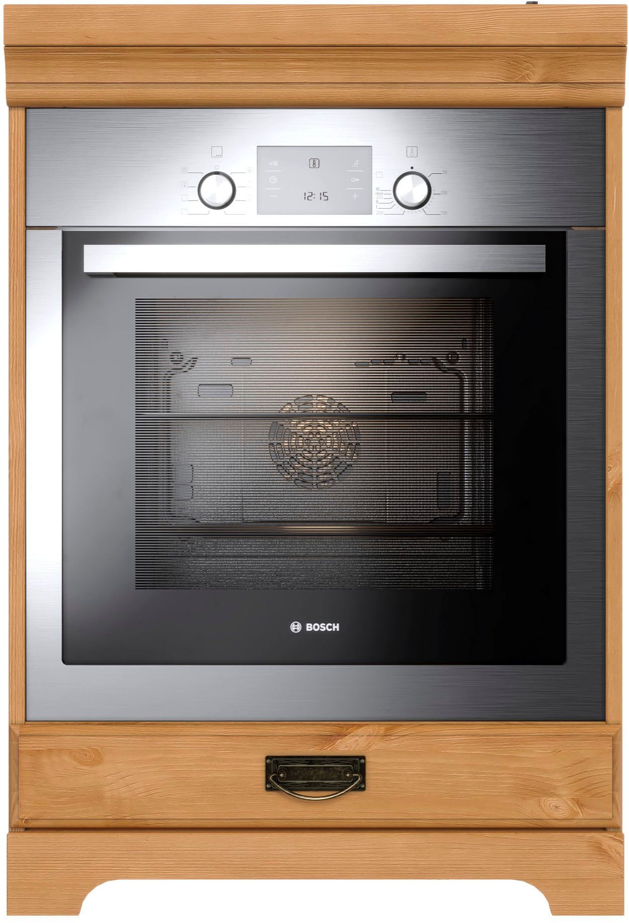 Home affaire Herdumbauschrank »Rügen« Breite 60 cm, Kiefer massiv, Nischenmaß Herd B/T/H 56,7/54,2/60,5 cm