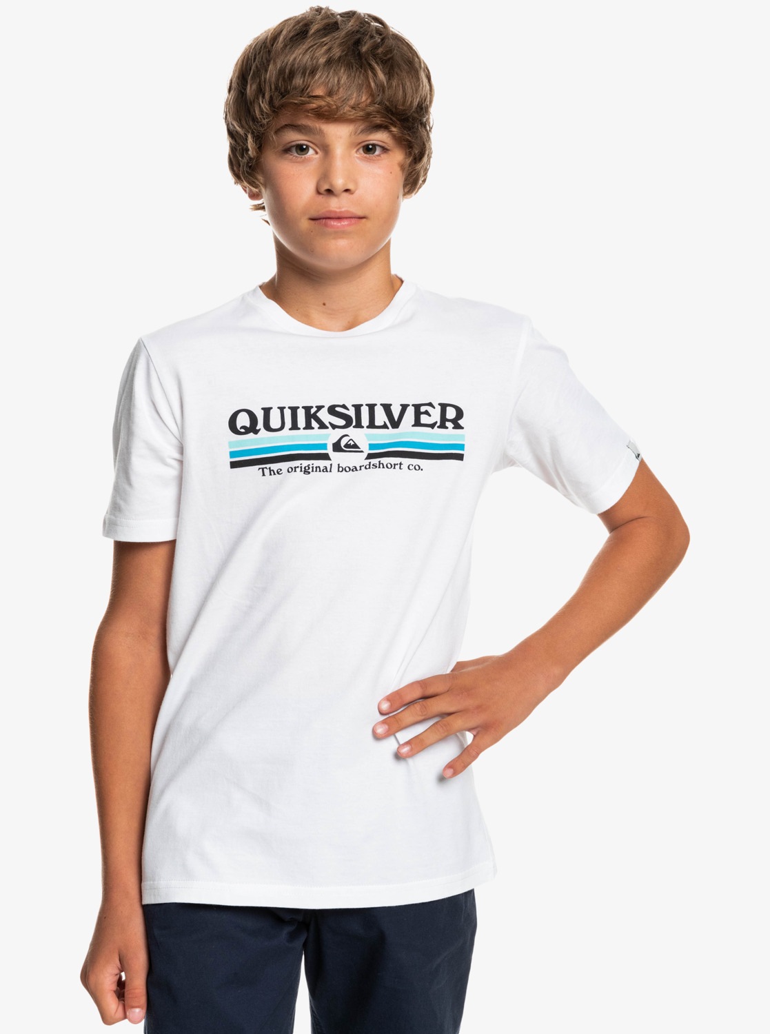 Quiksilver T-Shirt »Lined Up« in weiß, Größe 10(140-148cm)