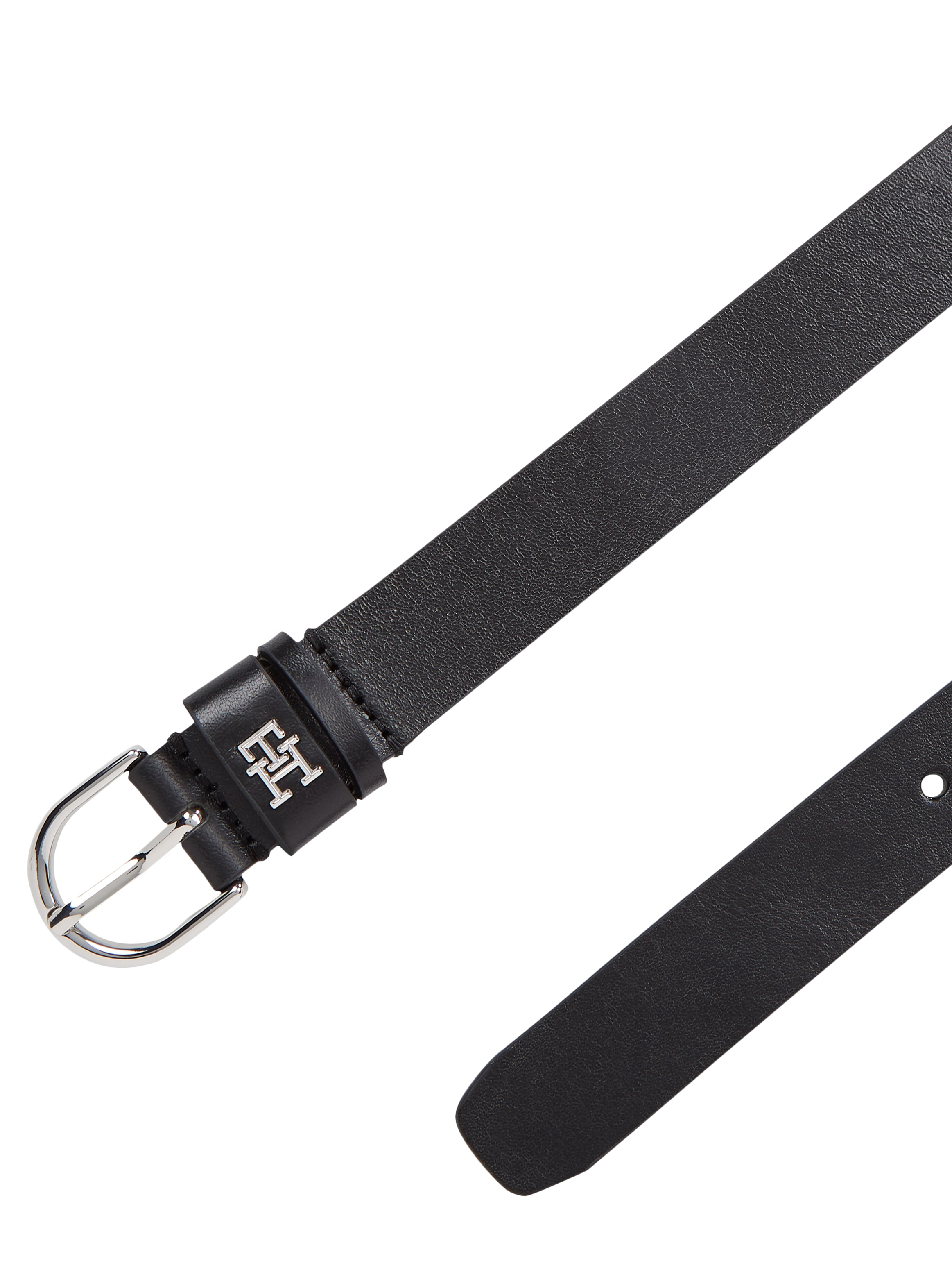 Tommy Hilfiger Ledergürtel »ESSENTIAL EFFORTLESS 2.5 SV«, Einfachdornschließe, Metallemblem