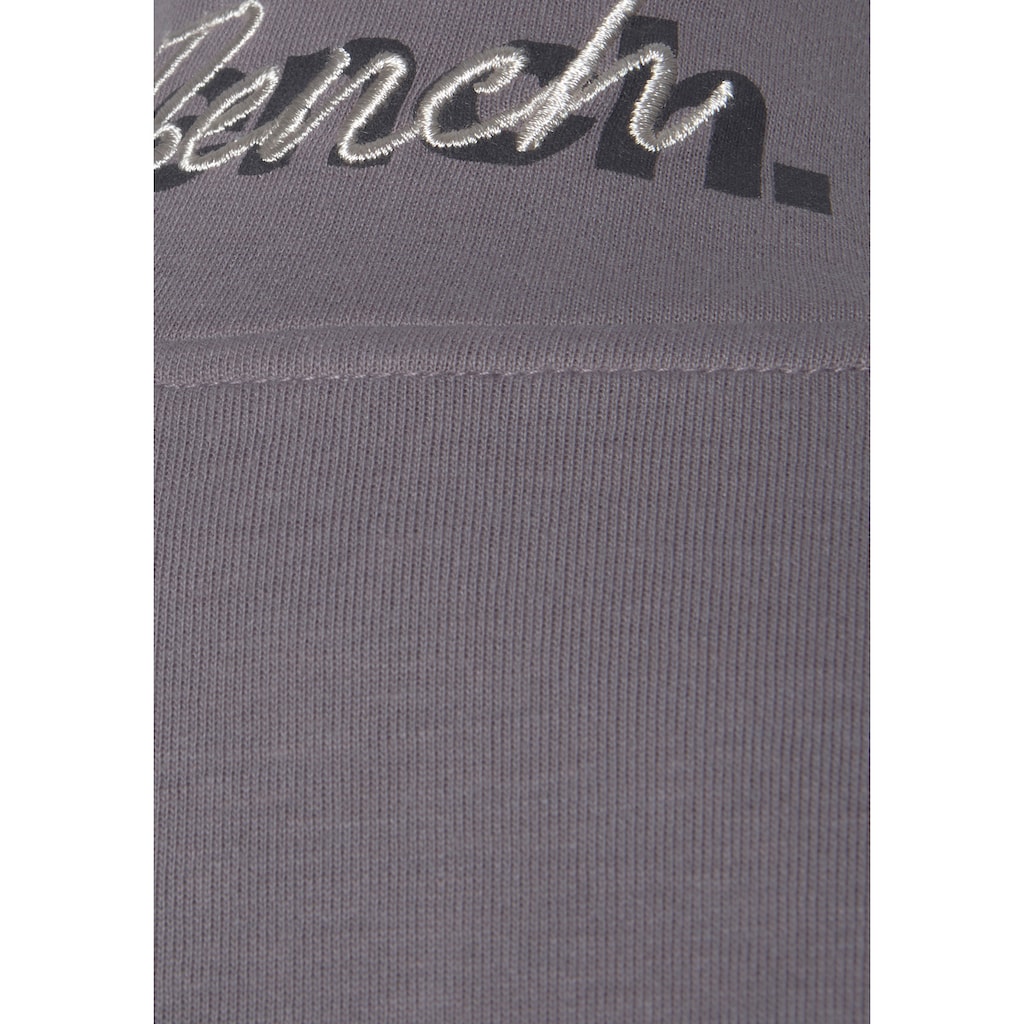Bench. Loungewear Sweatjacke, (1 tlg.), mit bestickten Stehkragen, Loungeanzug