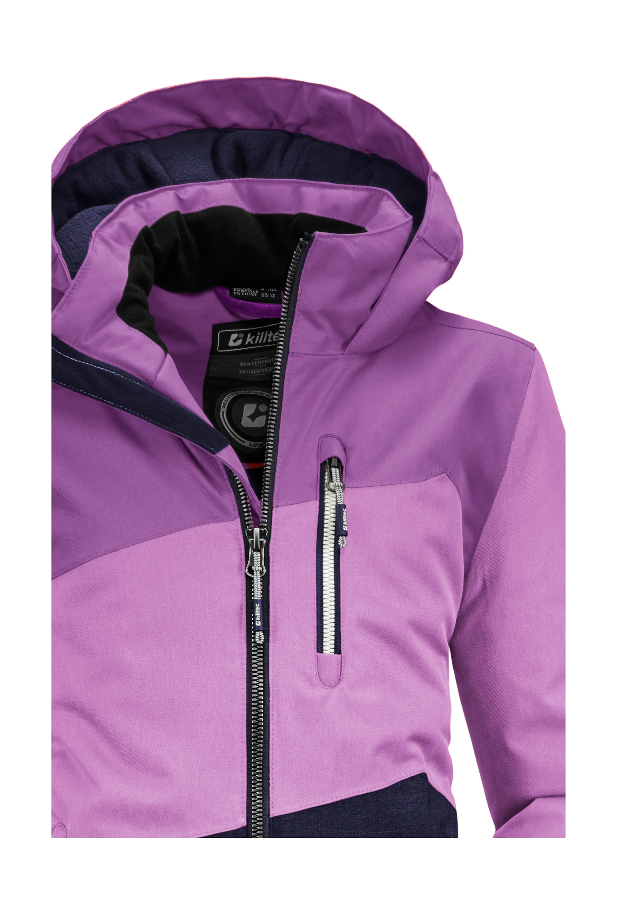 Killtec Outdoorjacke »Lynge GRLS JCKT B«, Wasserdichte Winterjacke mit Kapuze, Fleece, verstellbaren Ärmeln