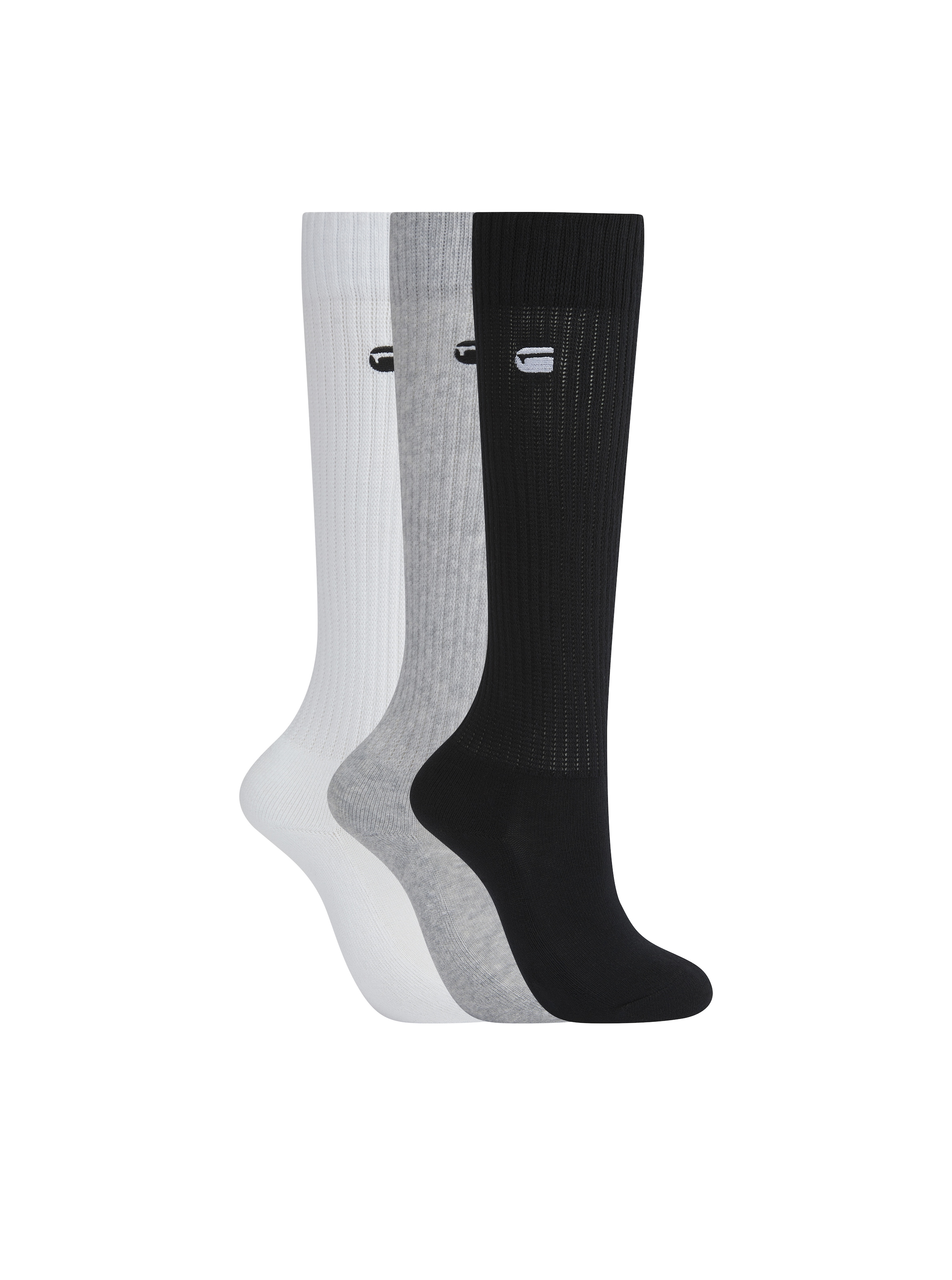 G-STAR Langsocken »MYSTIC, SLOUCHY SOCKS« Packung, 3 Paar tlg. mit Logostickerei