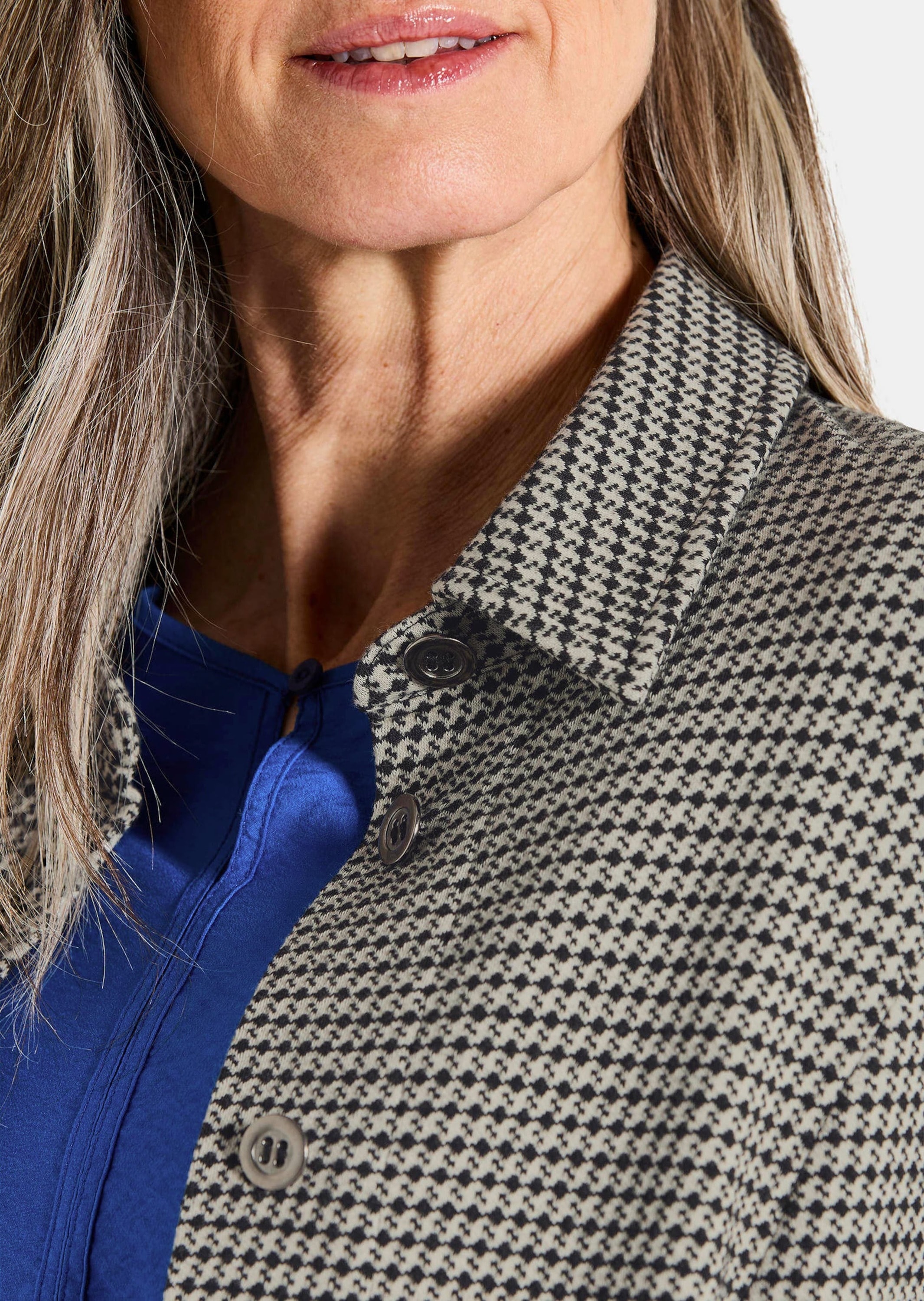 GOLDNER Sommerjacke »Lässige Baumwolljacke, Pepitamuster«