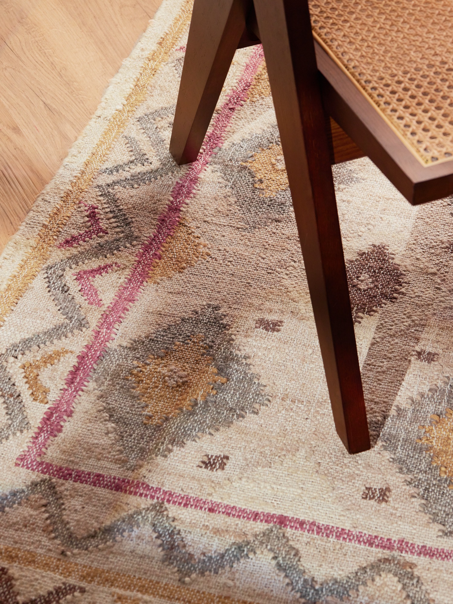 ELLE DECORATION Teppich »Kelim Imani« rechteckig 3 mm Höhe Jute, Baumwolle, Natur, Handgewebt, Kelim, orientalisch, Boho