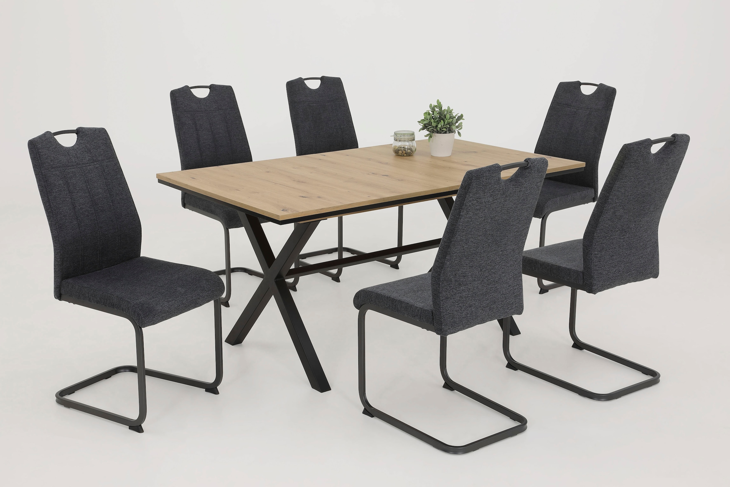 HELA Freischwinger »CHRISTINA«, (Set), 1 St., Webstoff, 1, 2 oder 4 Stück, Schwingstuhl
