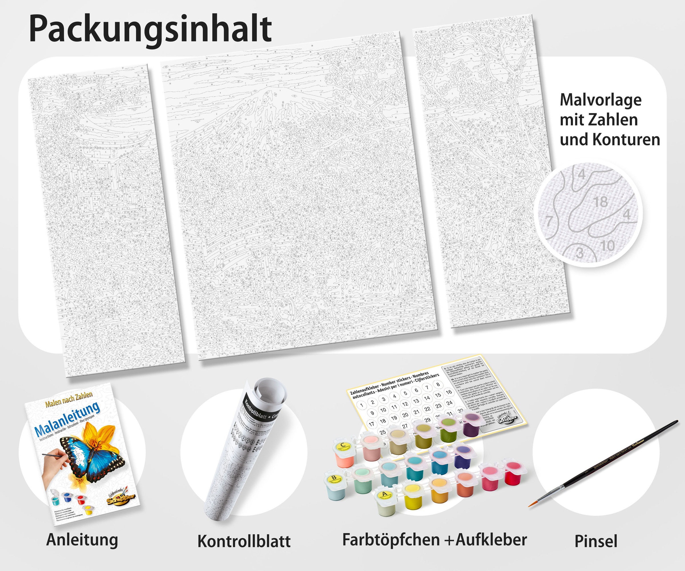 Schipper Malen nach Zahlen »Meisterklasse Triptychon - Ägypten« Made in Germany