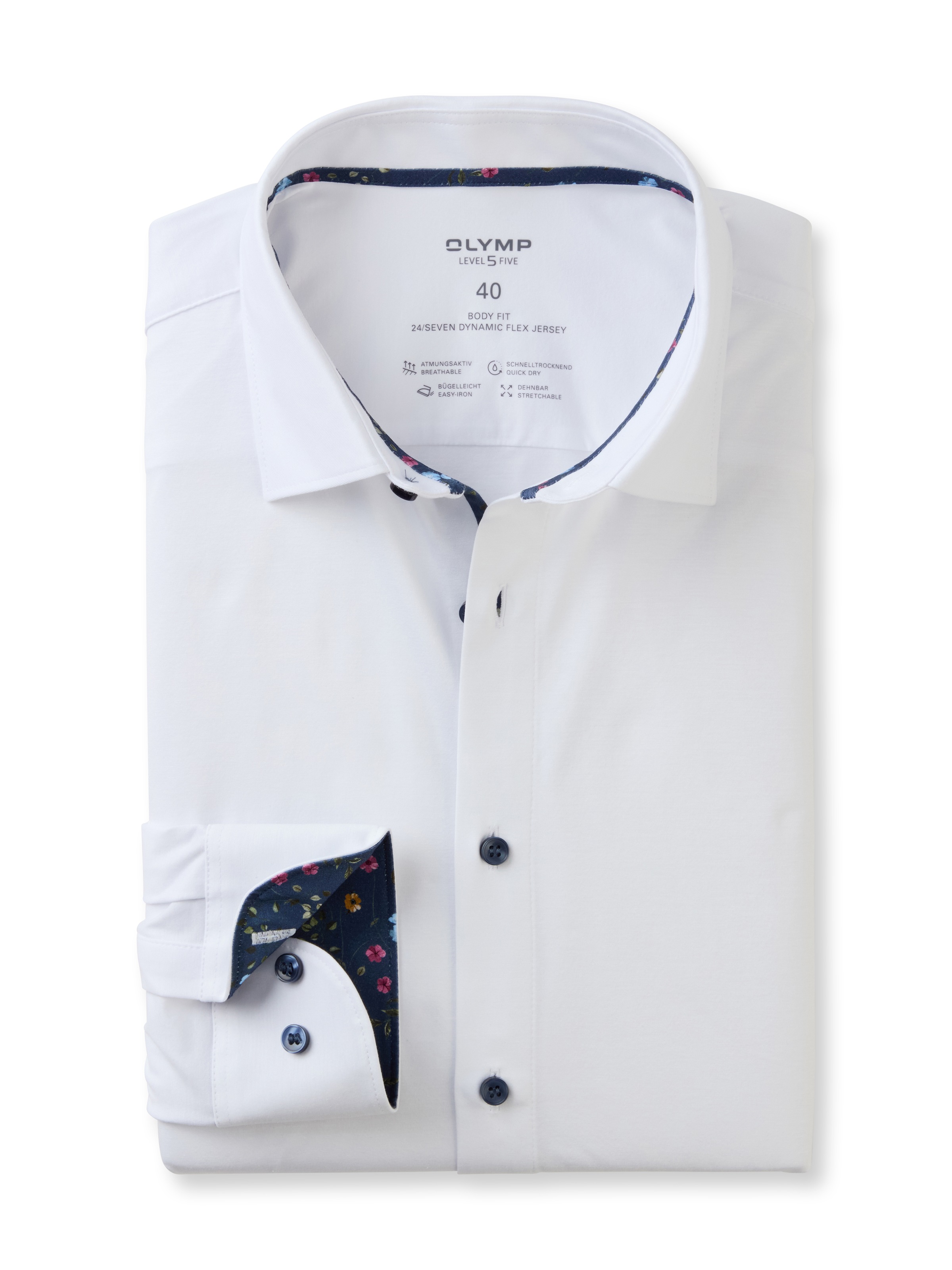 OLYMP Langarmhemd »24/7 - Level 5 - Jersey«
