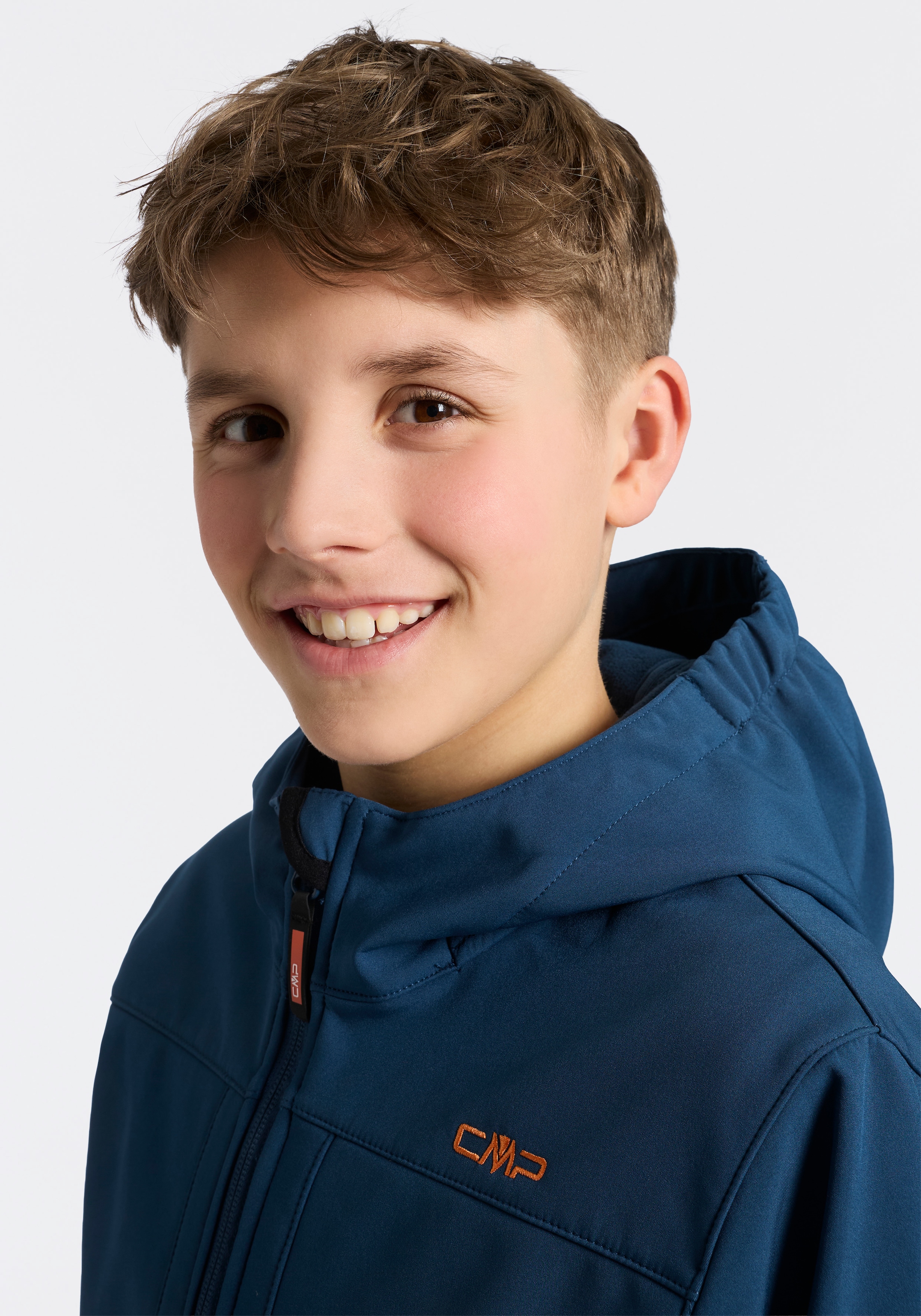 CMP Softshelljacke »KID  SOFTSHELL JACKET FIX HOOD« mit Kapuze mit Clima Protect Membran, wasserabweisend, atmungsaktiv