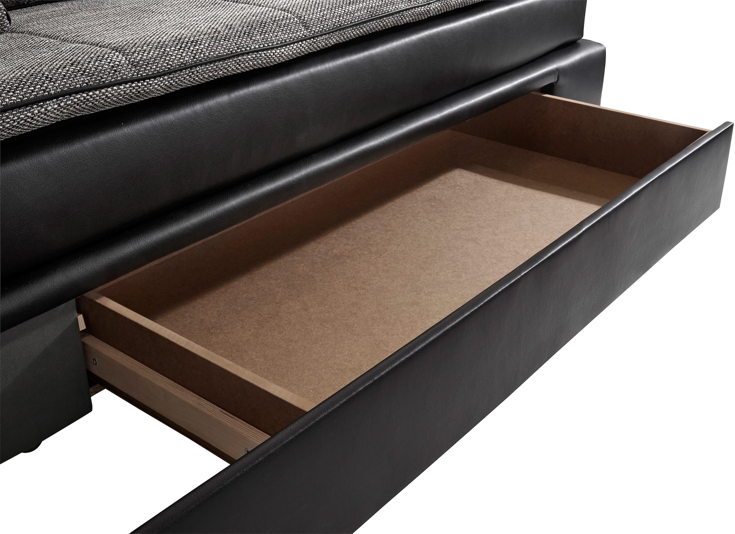 INOSIGN Ecksofa »Boxspringbett Night & Day L-Form mit Dauer-Schlaffunktion o. Armlehnen«, mit Boxspring-Bettfunktion 164x200 cm und Bettkasten, Dauerschläfer!