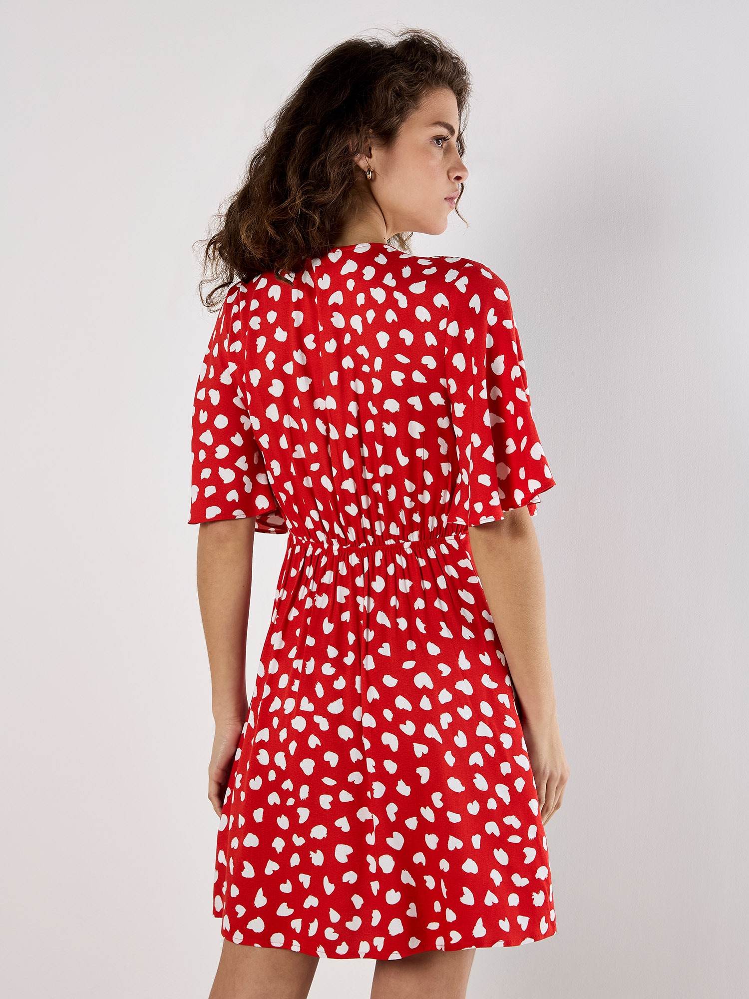 Apricot Babydollkleid »Minikleid« mit Flügelarmen