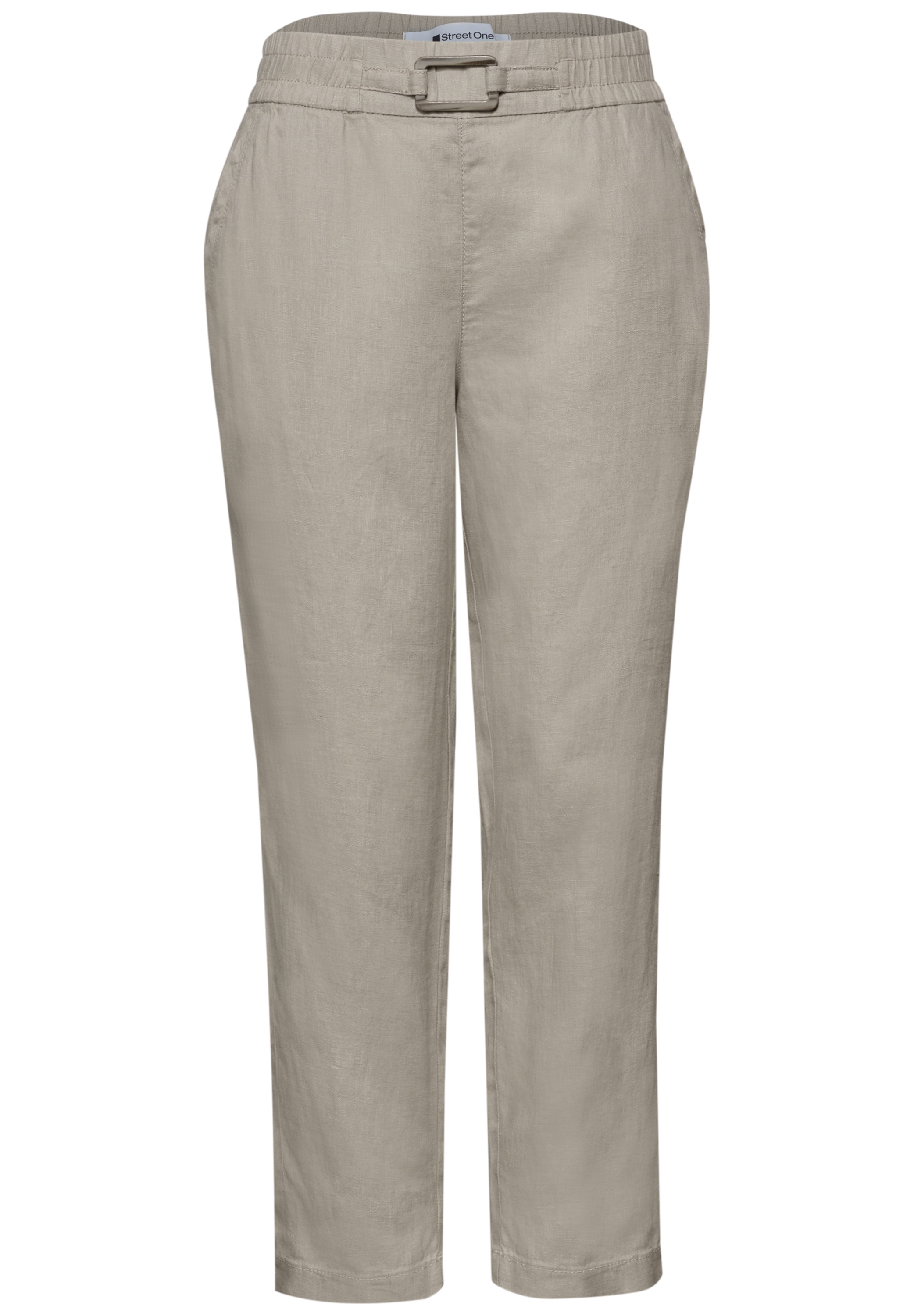 STREET ONE Leinenhose »Style Bonny«  Slim Leg Hose aus Leinen mit Schnalle