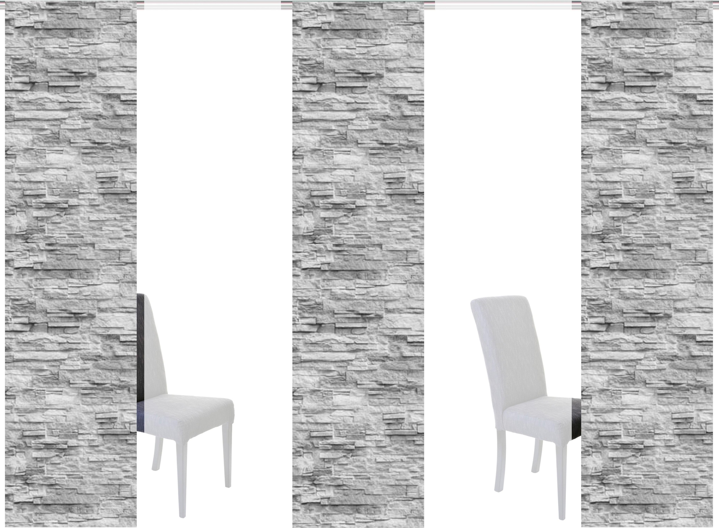 HOME WOHNIDEEN Schiebegardine »WALLI«, (5 St.), HxB: 245x60, 5er Set kaufen
