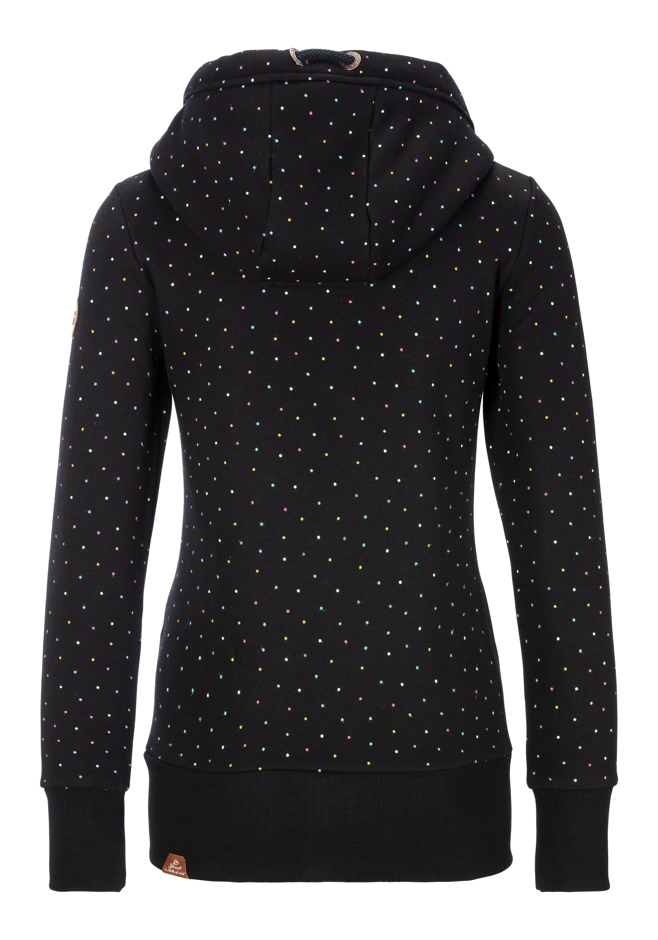 Ragwear Kapuzensweatjacke »NESKA DOTS MULTICOLOR ZIP O«, Longsleeve Jacke im Multicolor-Allover-Dots-Print-Design