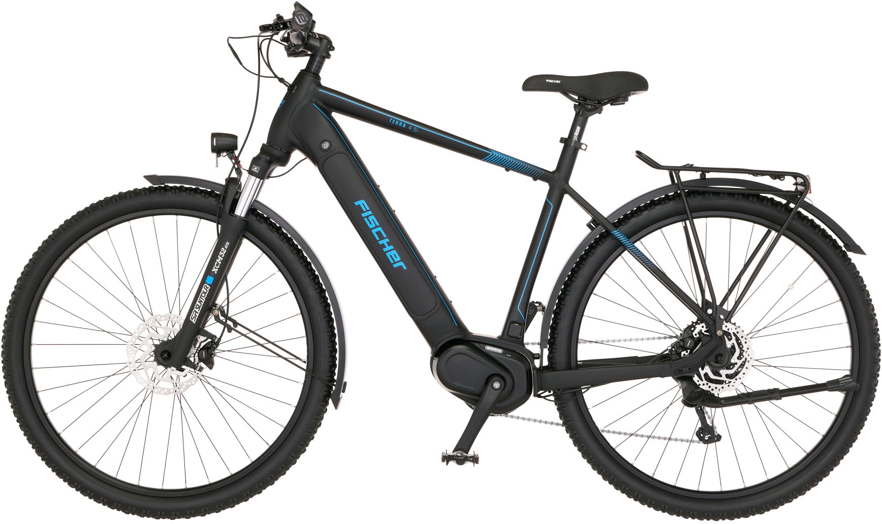 FISCHER Fahrrad E-Bike »TERRA 4.5i 522«, 10 Gang, Shimano, Deore, Mittelmotor 250 W, (mit Schloss), Pedelec, Elektrofahrrad für Damen u. Herren