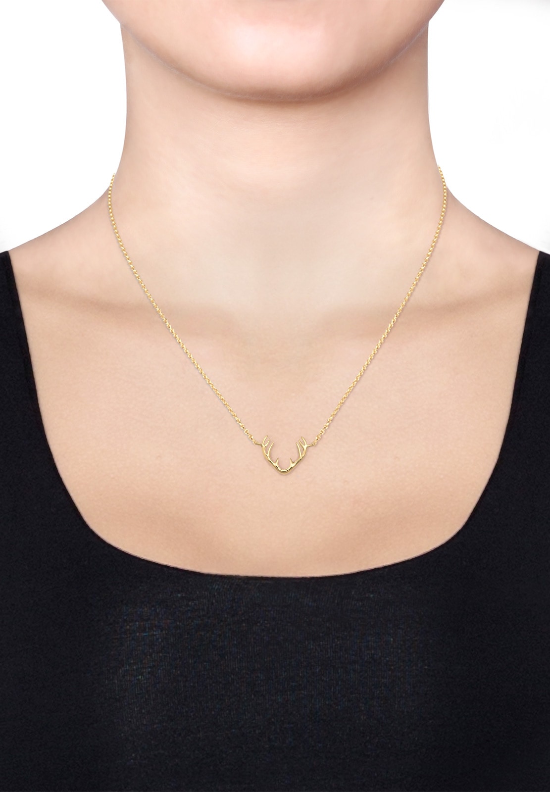Elli Kette mit Anhänger »Halskette Hirsch Geweih 925 Sterling Silber«
