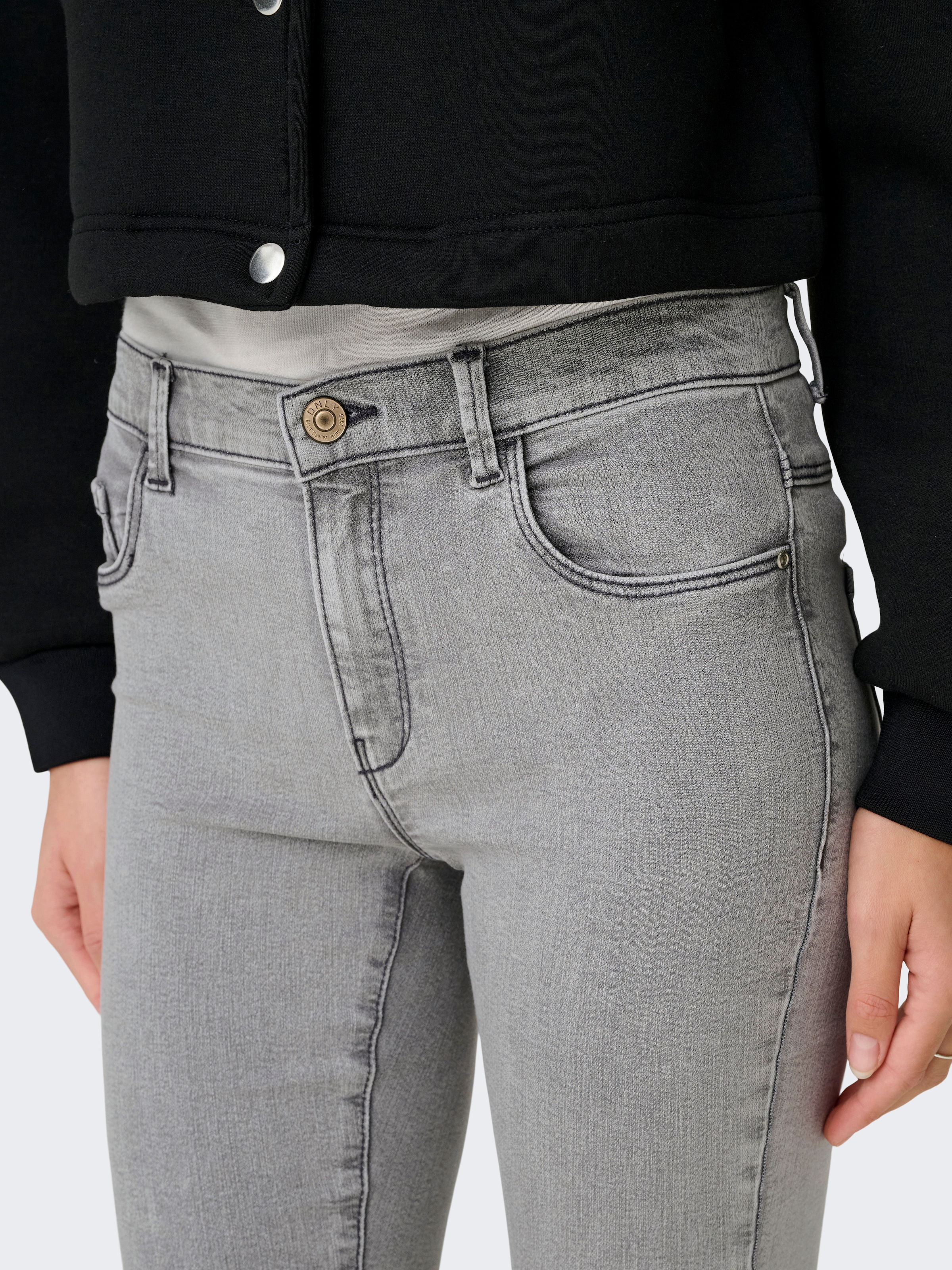 ONLY Skinny-fit-Jeans »ONLRAIN LIFE REG SKINNY DNM« mit Gürtelschlaufen