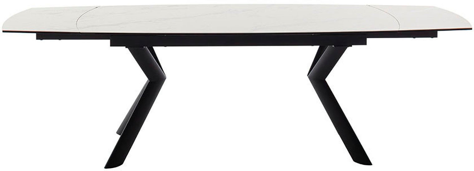 MCA furniture Esstisch »OSSANA Vierfußtisch 180-260 cm«, (Einzelstück), Keramik,Metall,Stirnauszug,ausziehbar,Tischplatte 13 mm,8-10 Personen
