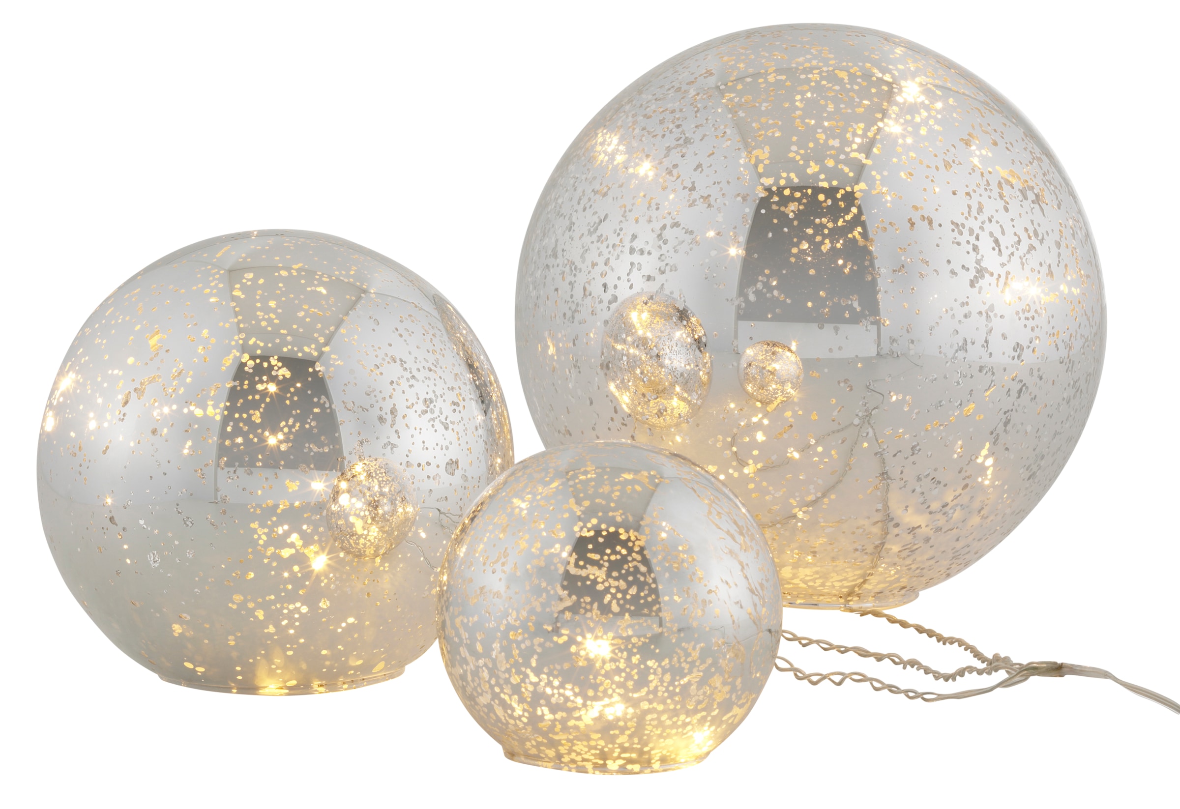 Dekokugel »Balls mit LED Beleuchtung«, im 3-teiligen Set, bestehend aus Ø 10, 15, 20 cm