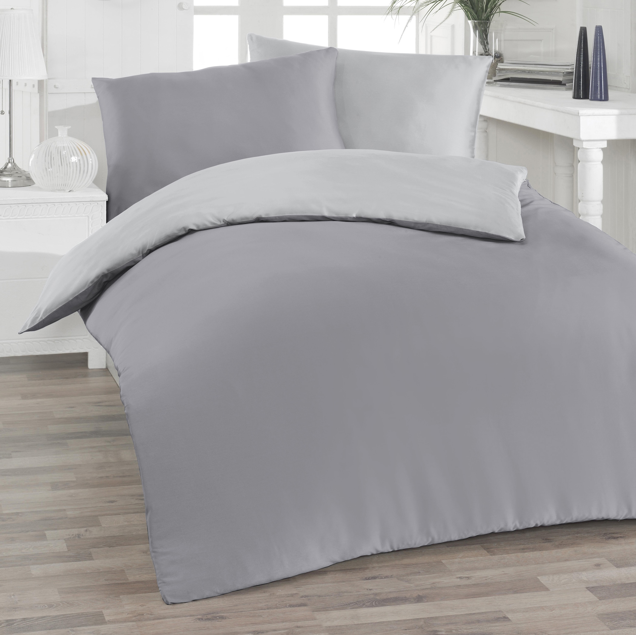 Florella Wendebettwäsche »»UNI shadow« »TENCEL« Edel-Satin,  100% Lyocell (TENCEL¿)«