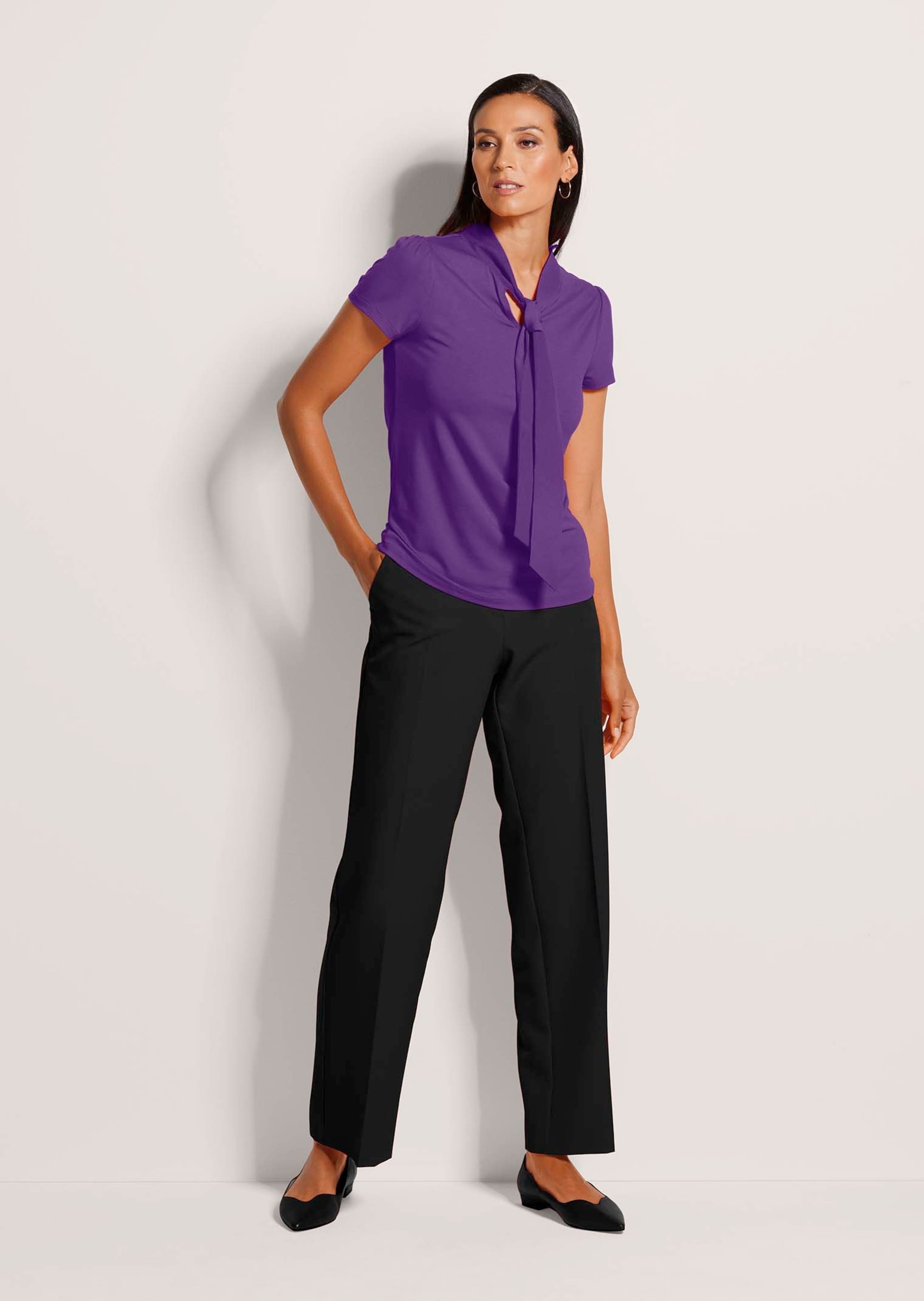 MADELEINE Kurzarmshirt »Blusenshirt Kurzarmoberteil mit Schluppe«