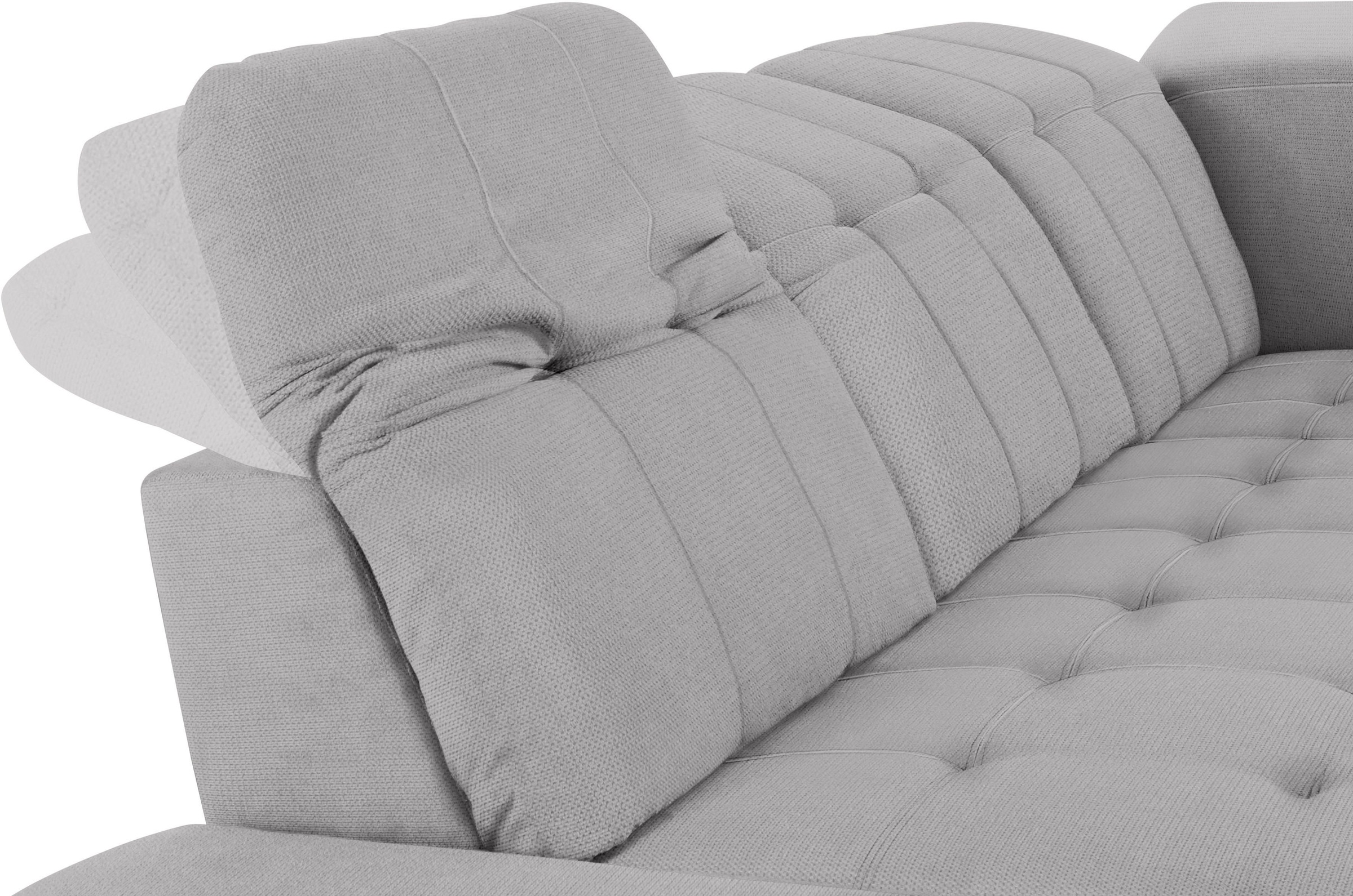 COTTA Ecksofa »Holiday L-Form mit Sitztiefen-, Armteil- und Kopfteilverstellung«, wahlweise mit Bettfunktion & Bettkasten