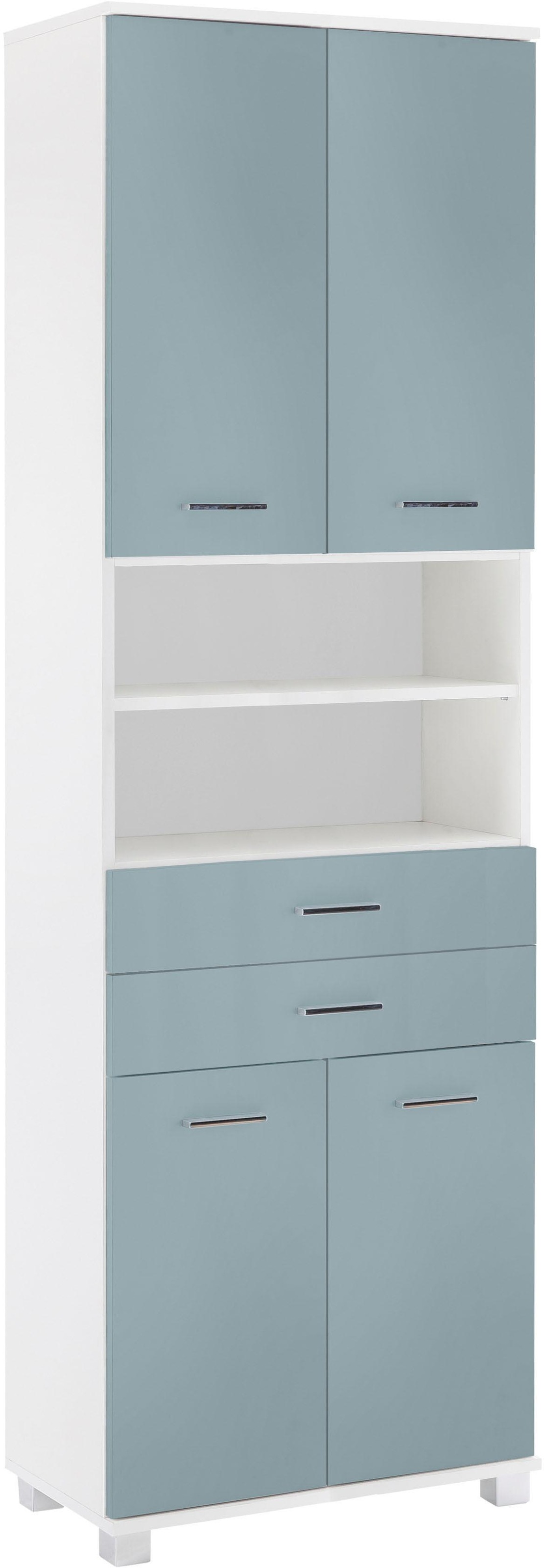 Schildmeyer Hochschrank »Lumo«, Breite 60 cm, mit 4 Türen, 2 Schubladen & 2 offenen Fächern