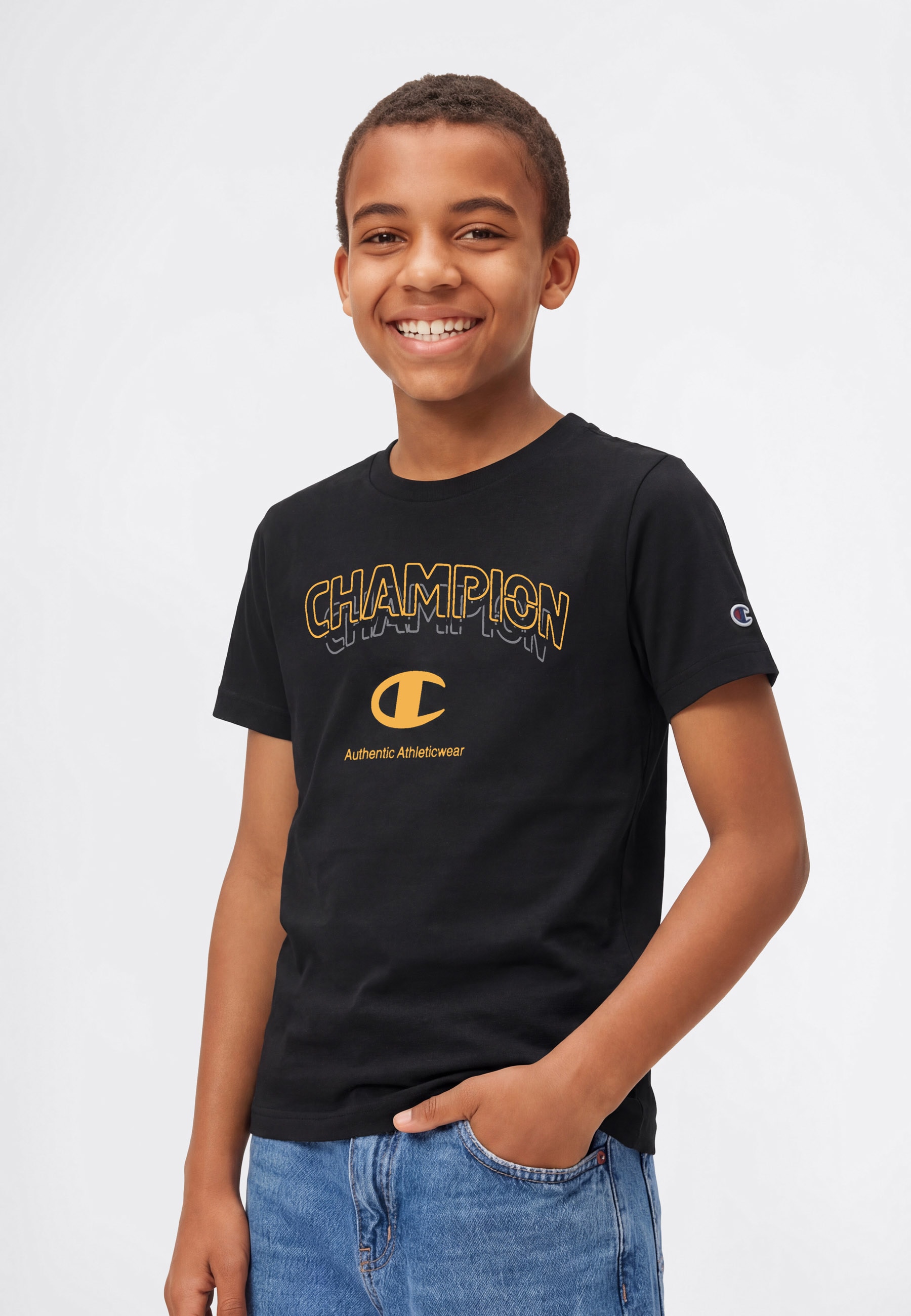 Champion T-Shirt »Graphic T-Shirt« für Kinder, sportlicher Stil, Kurzarm, für sportliche Aktivitäten
