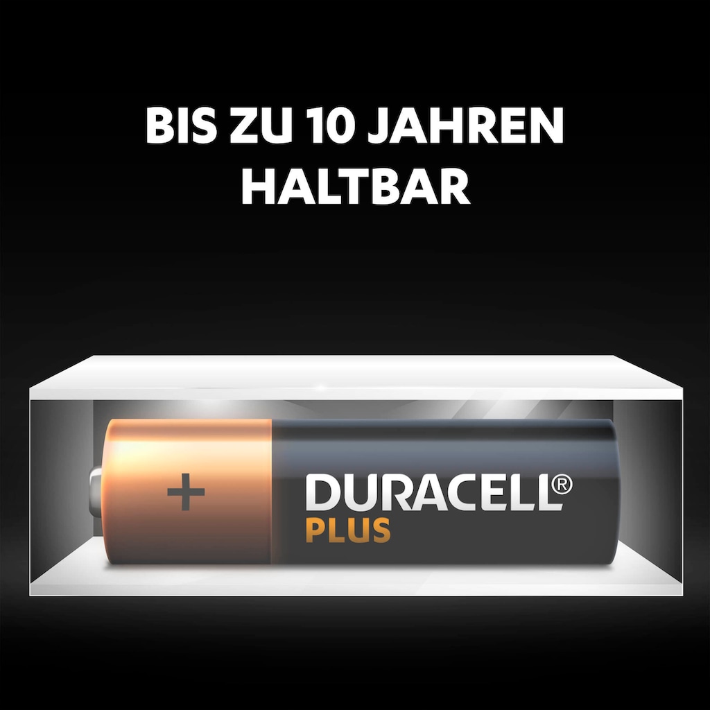 Duracell Batterie »NEU Plus AA Mignon Alkaline, 1.5V LR6 MN1500, 16er-Pack«, LR6, (Packung, 16 St.)