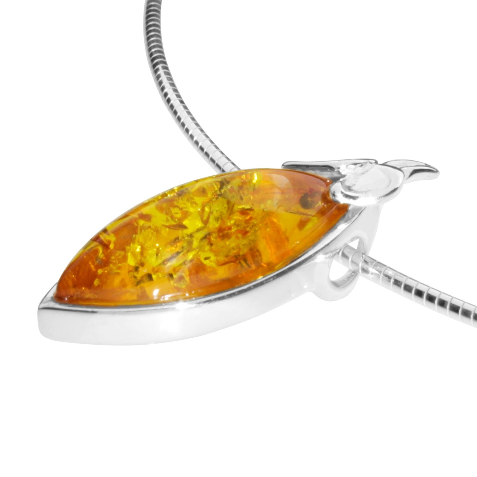 OSTSEE-SCHMUCK Kette mit Anhänger »- Gleiter-Majken - Silber 925/000 - Bernstein«