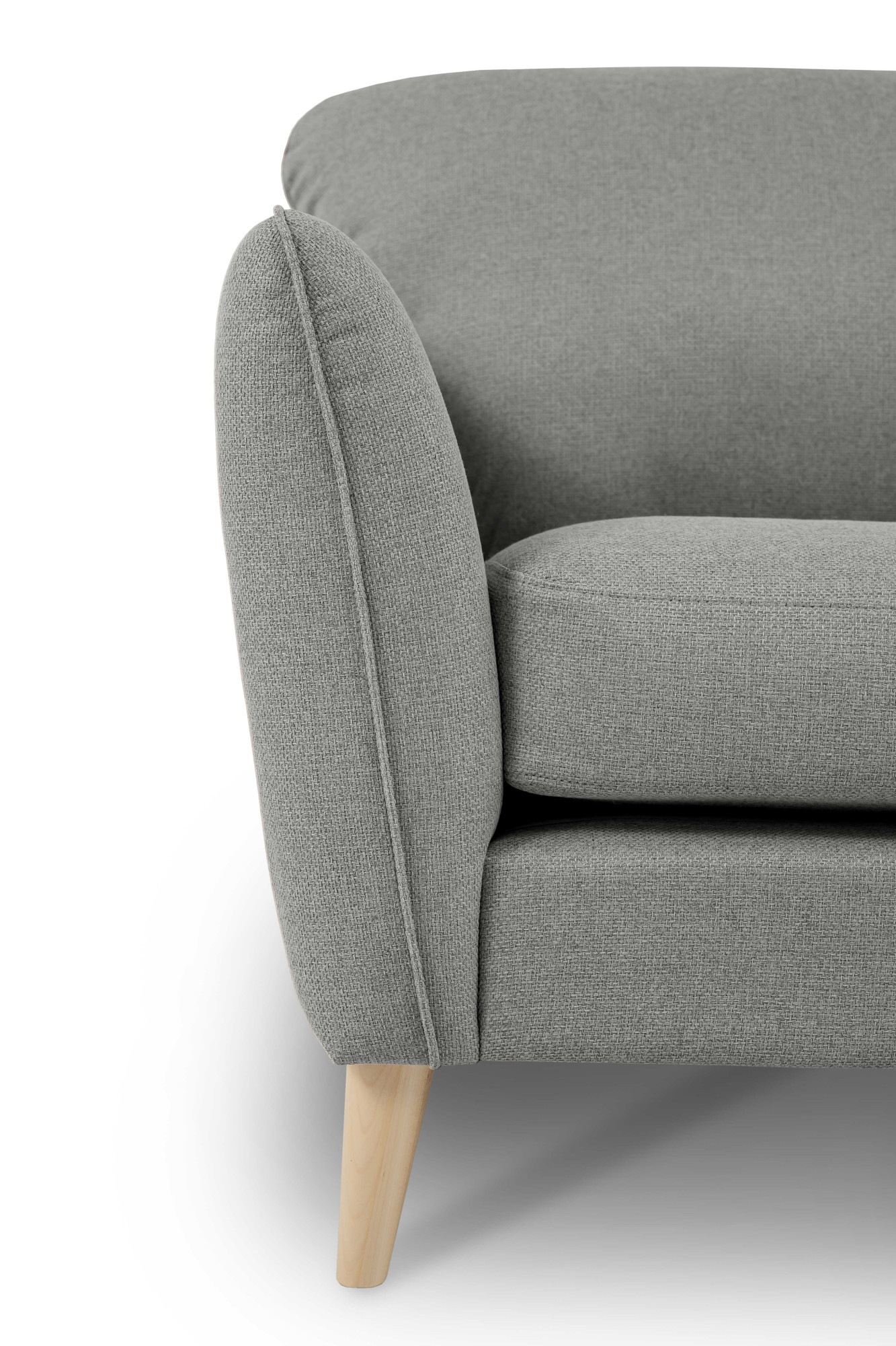 Home affaire 3-Sitzer »MARSEILLE 3er Sofa 206 cm, Cord, Flachgewebe, Struktur, Webstoff«, Massivholzbeine Eiche, Landhausstil, Wellenunterfederung