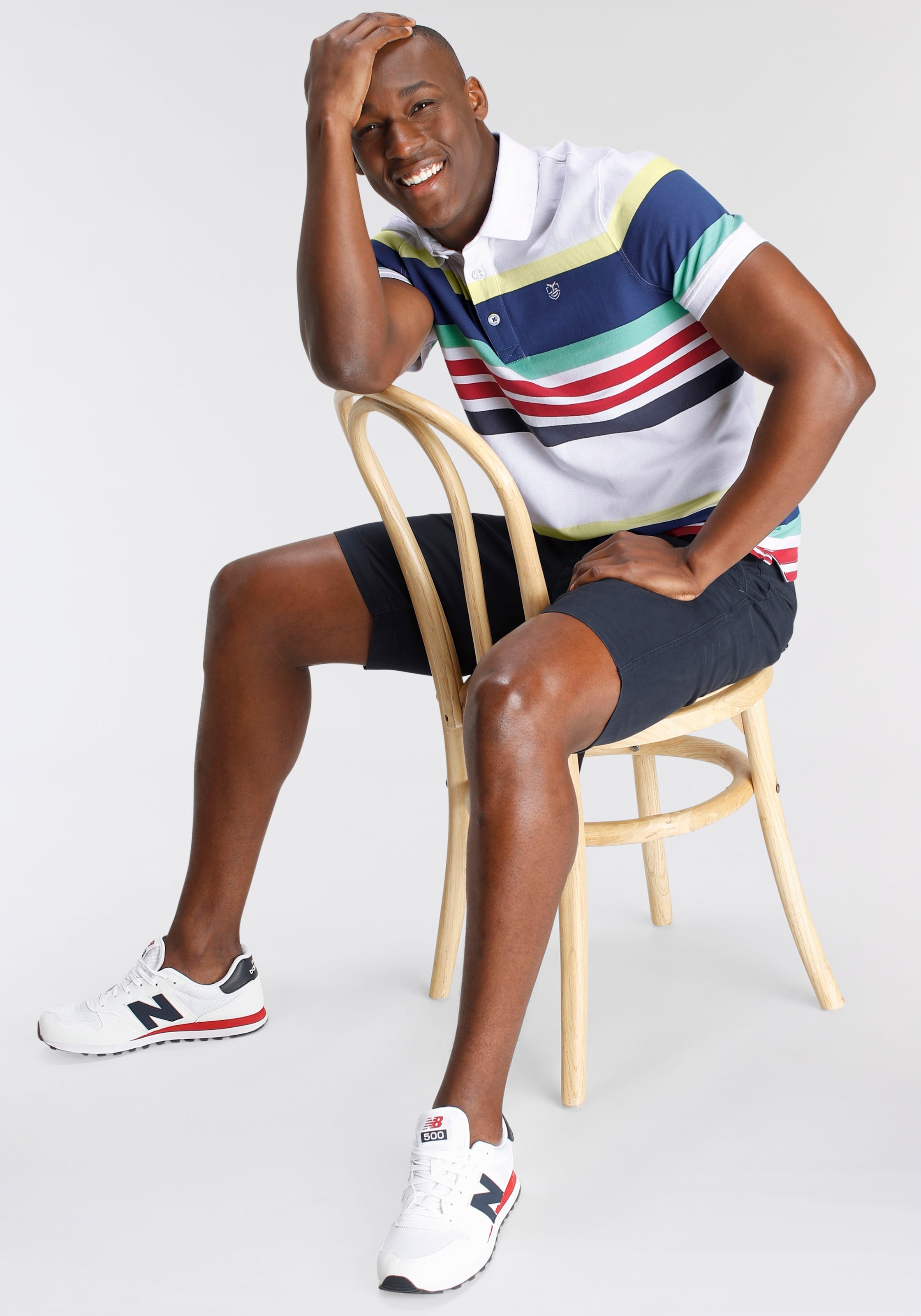 DELMAO Poloshirt, Kurzarm, mit Polokragen, aus Piqué-Stoff, aus 100% Baumwolle