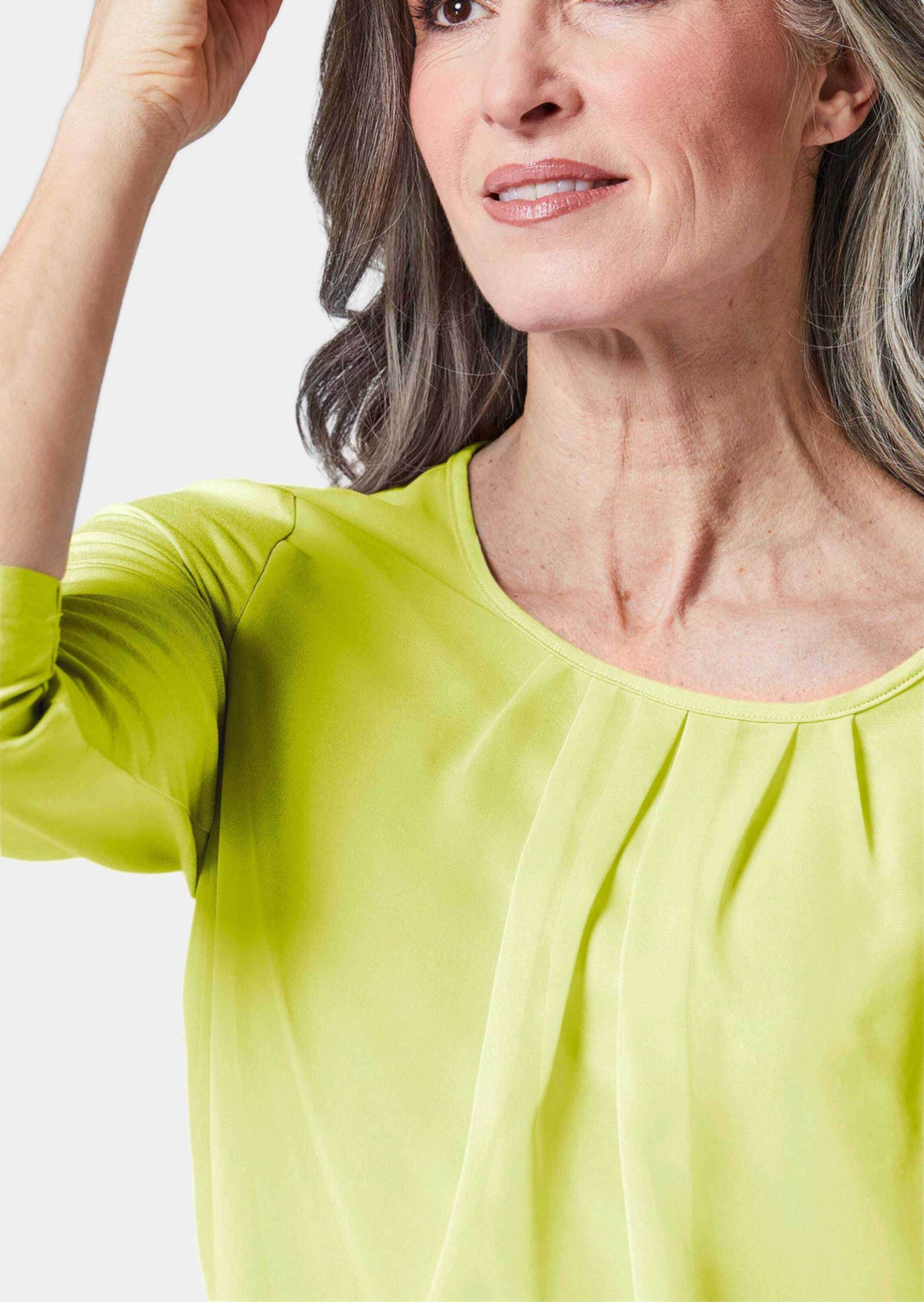 GOLDNER Kurzarmbluse »Blusenshirt Gepflegtes Shirt in eleganter Blusen-Optik«