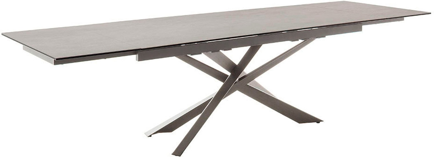 MCA furniture Esstisch »TESERO Auszugtisch 200-300 cm«, (Einzelstück), Keramik,Edelstahl,Marmor-Optik,ausziehbar,belastbar 100kg,10-12 Pers.