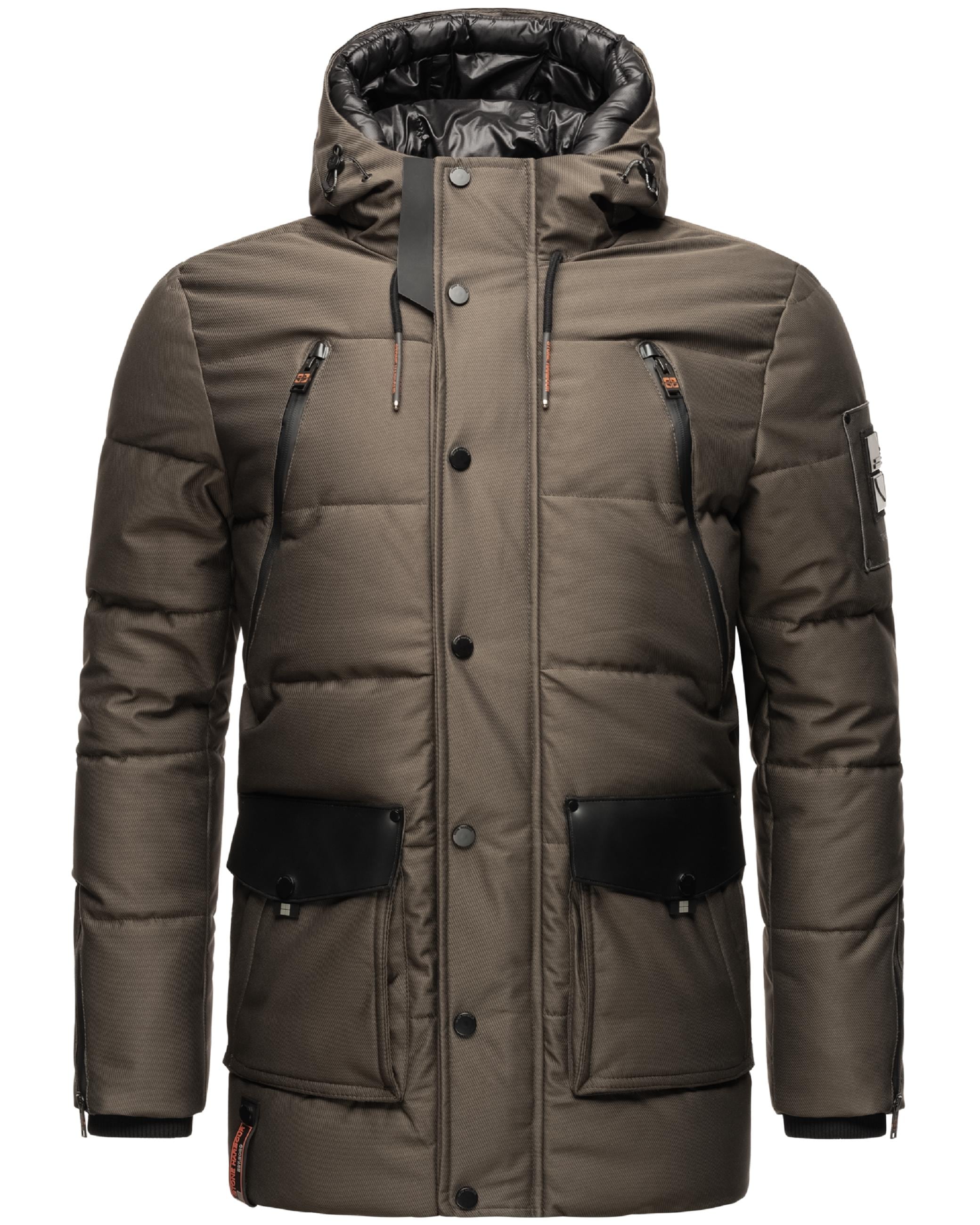 Stone Harbour Wintermantel »Winterjacke Mitjaa«, Warm gefütterter Herren Wintermantel mit doppelter Kapuze