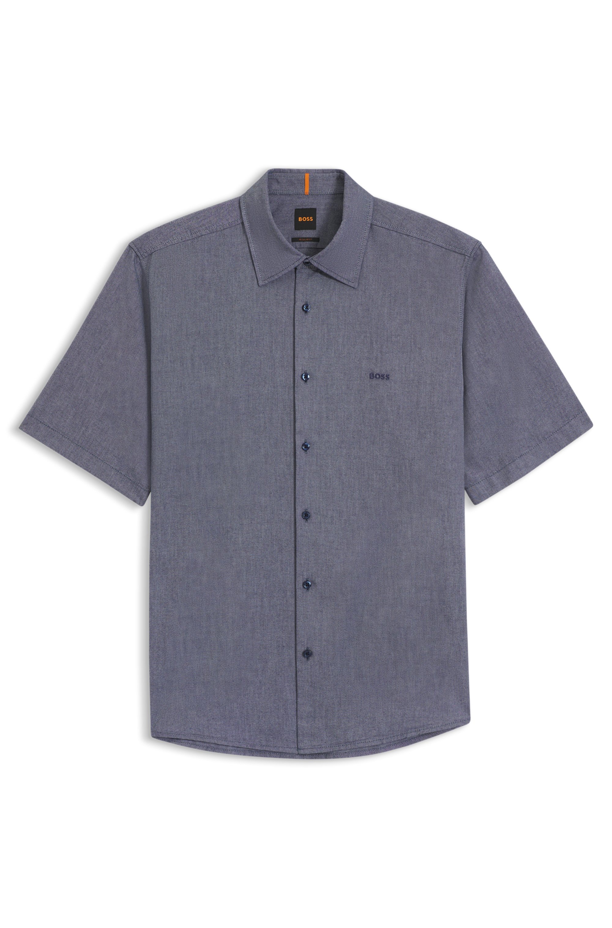 BOSS ORANGE Kurzarmhemd »Rash« mit tonigem Logo