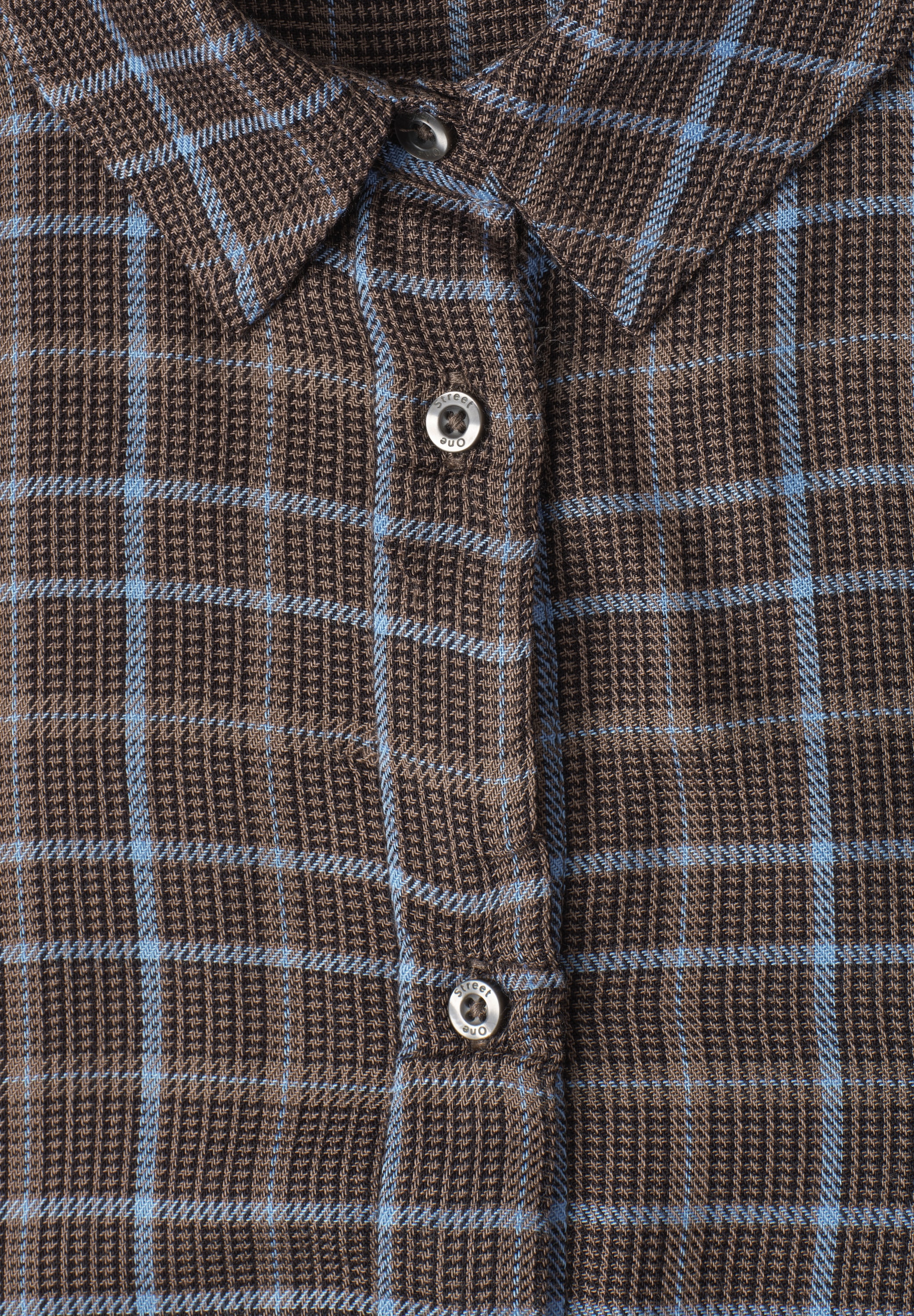 STREET ONE Karobluse 3/4-Arm mit Hemdblusenkragen
