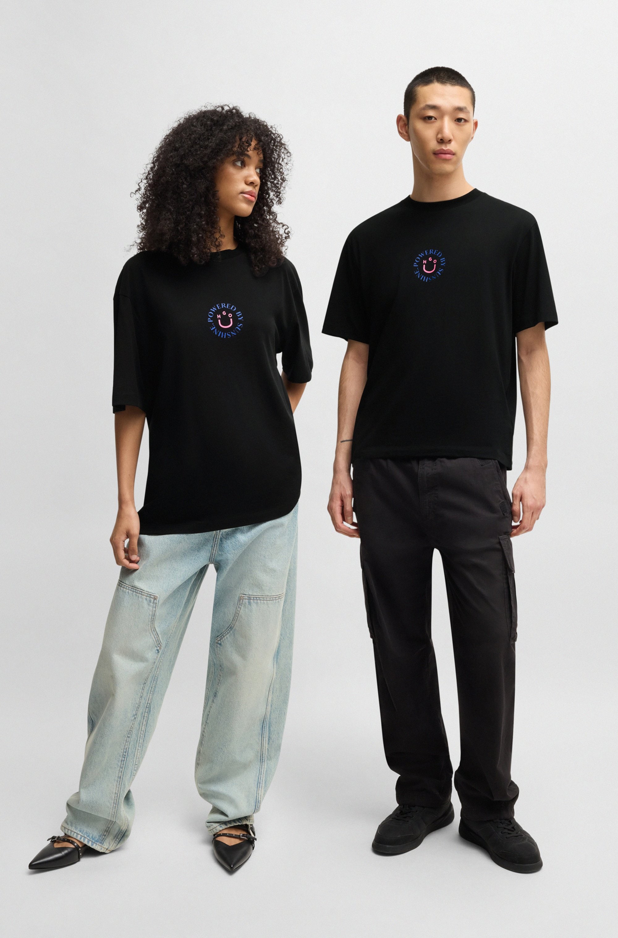 HUGO Blue T-Shirt »Napoka«, Unisex, mit Hugo-Rückendruck