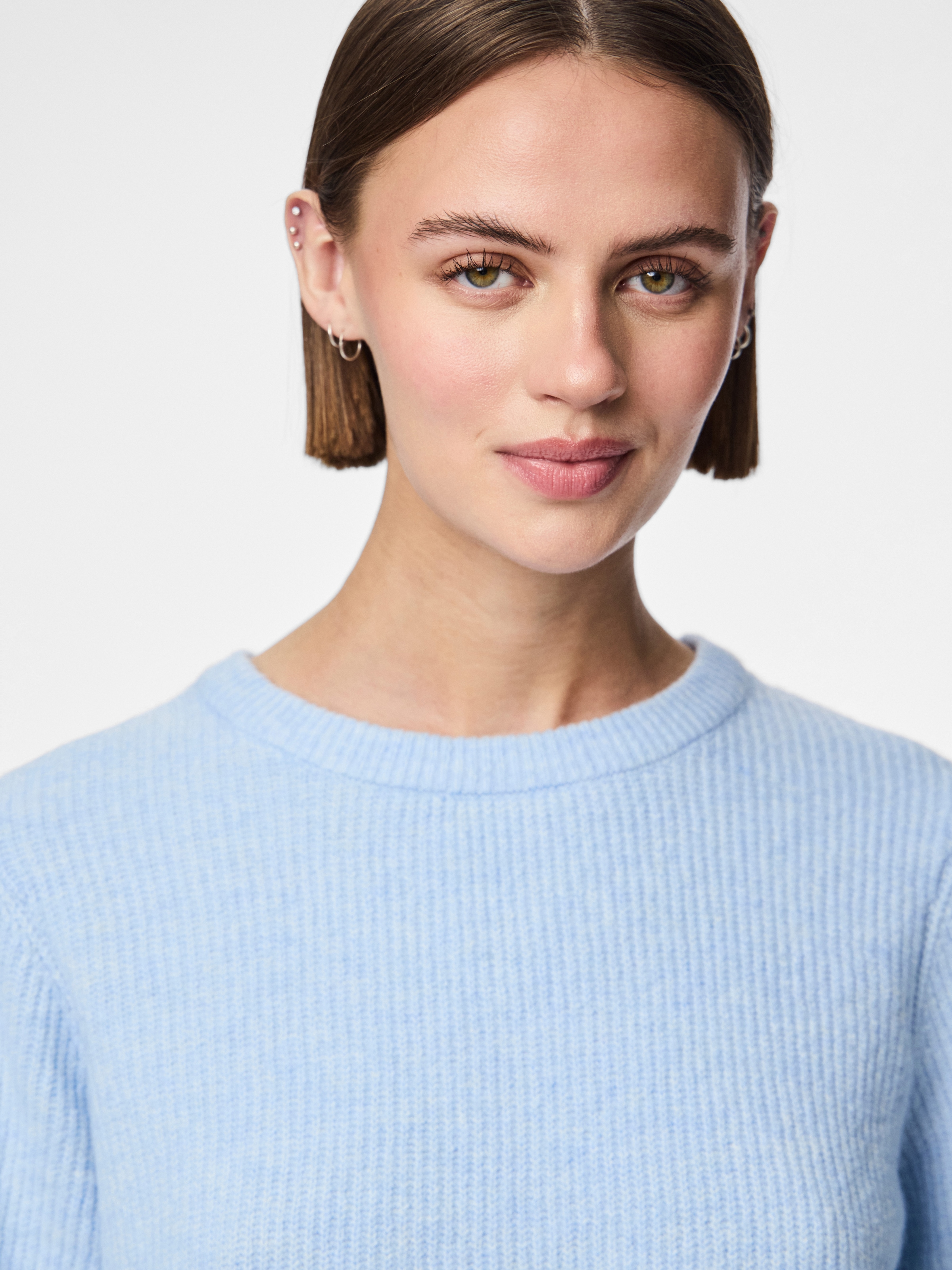 pieces Strickpullover »PCSILLY SS O-NECK KNIT NOOS BC« mit weiten, kurzen Ärmeln