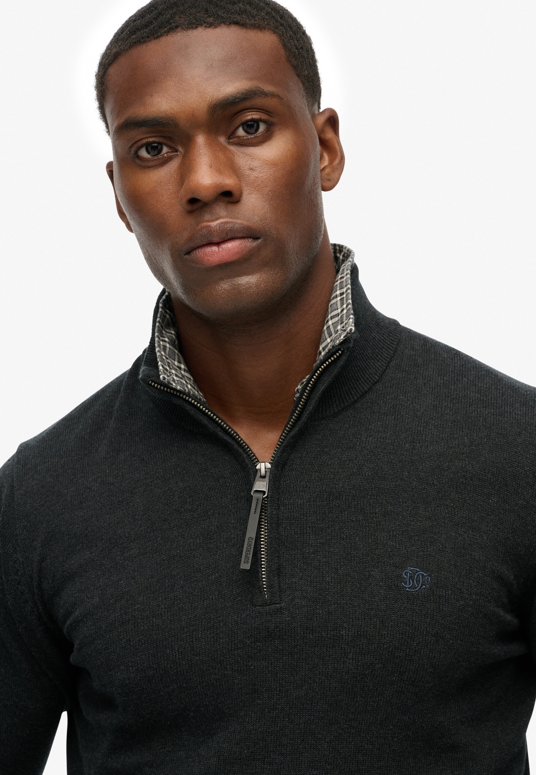 Superdry Strickpullover »ESSENTIALS COTTON HALF ZIP«