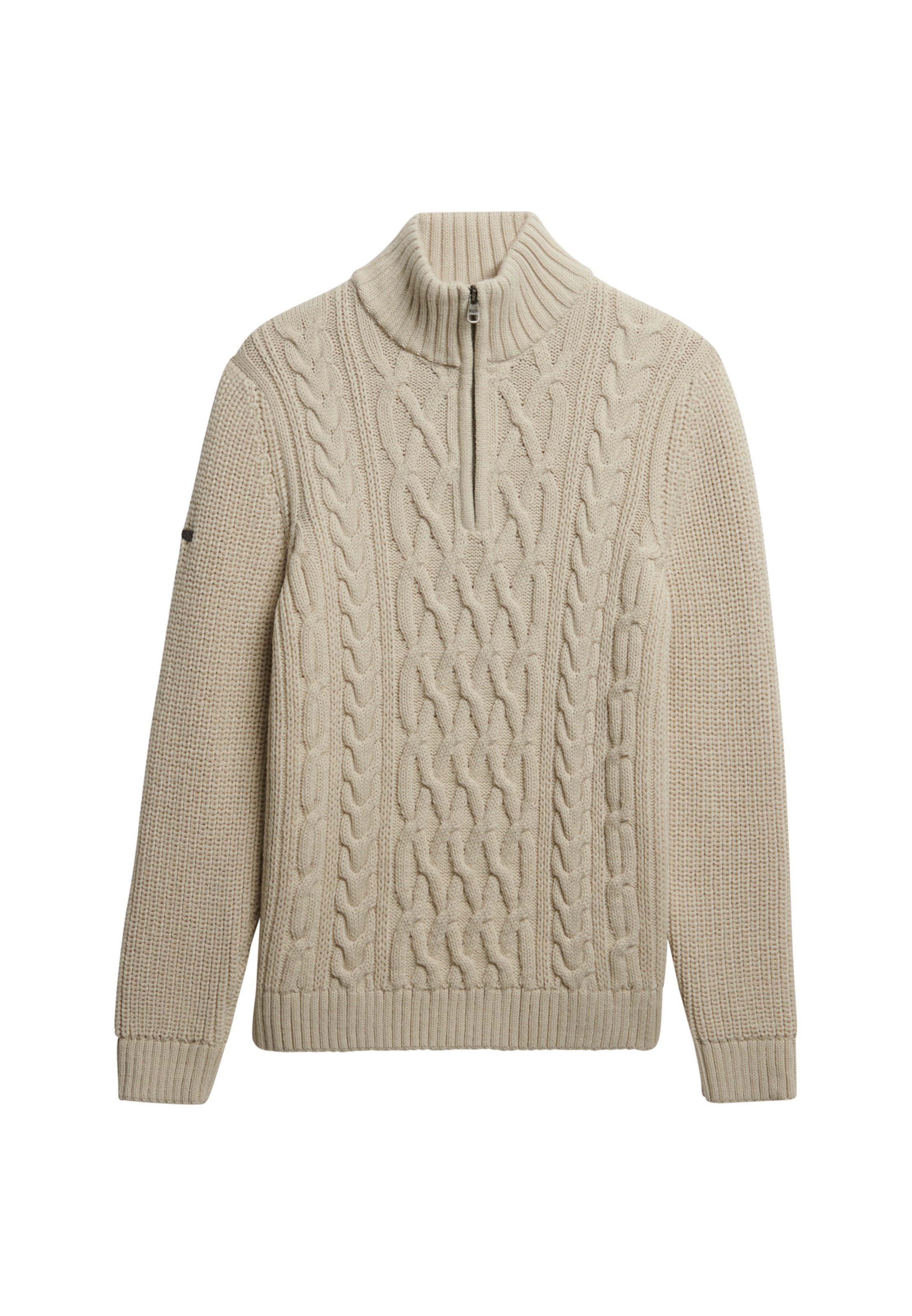 Superdry Strickpullover »JACOB CABLE KNIT HALF ZIP«