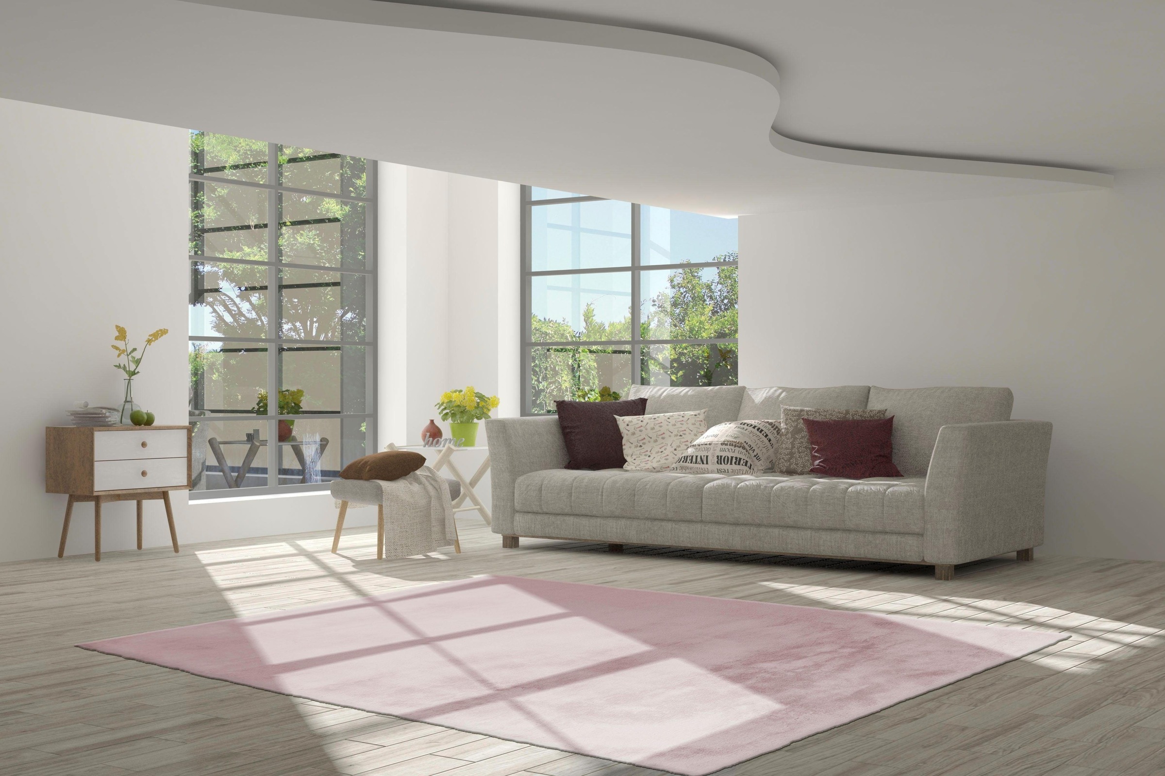 calo-deluxe Hochflor-Teppich »Vogesen 212«, rechteckig, 45 mm Höhe, Kunstfell, Wohnzimmer