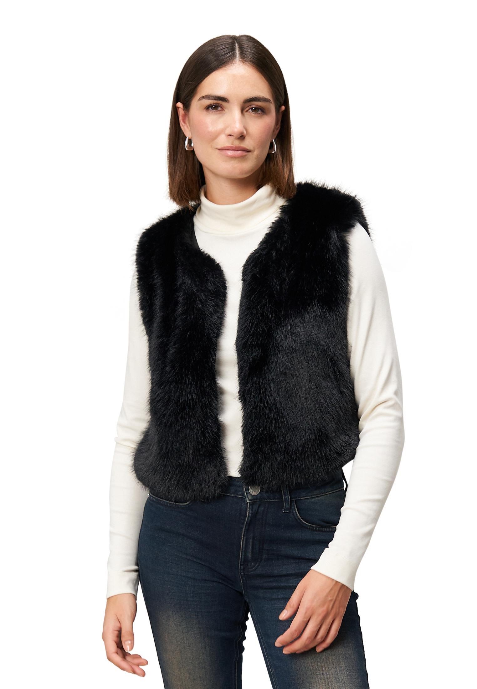 Zero Jackenblazer »Weste in Felloptik«