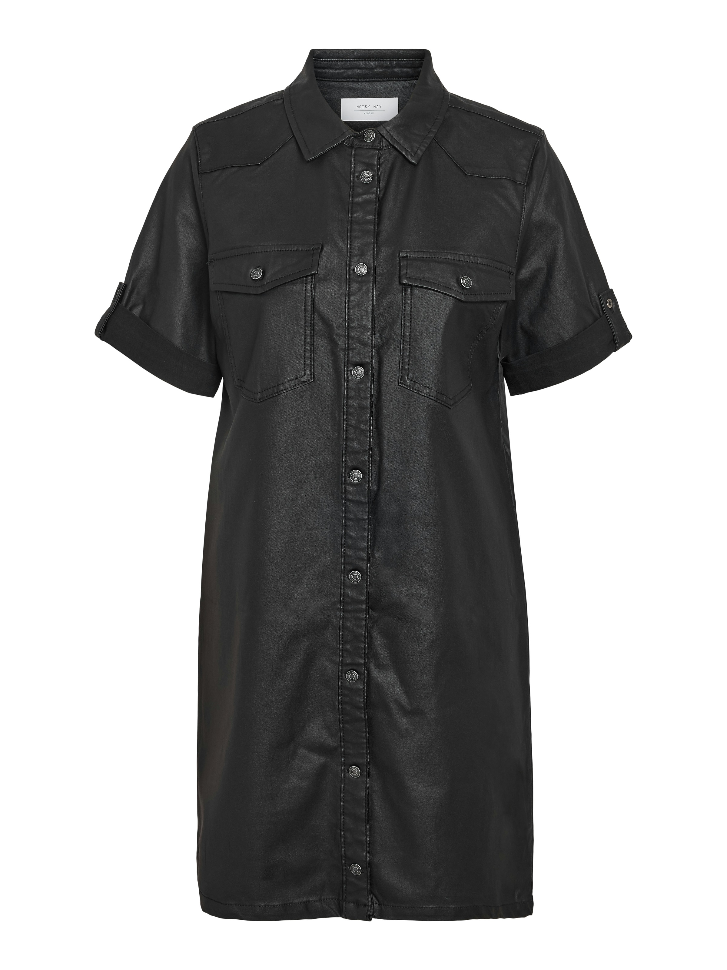 Noisy may Minikleid »NMNEW SIGNE S/S COATED DENIM DRESS NOOS«