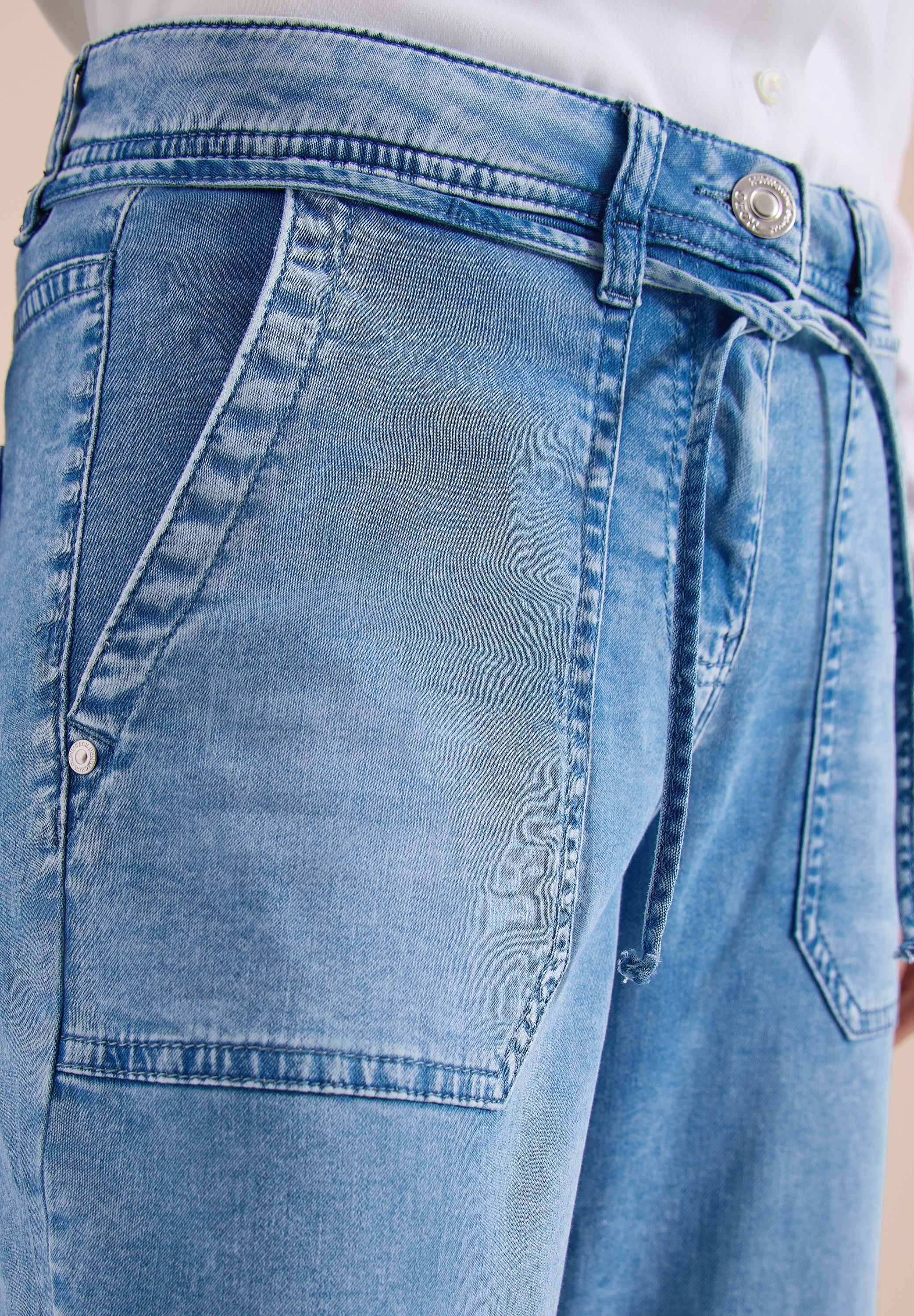Cecil Weite Jeans ausgestellter Saum, authentische Waschung