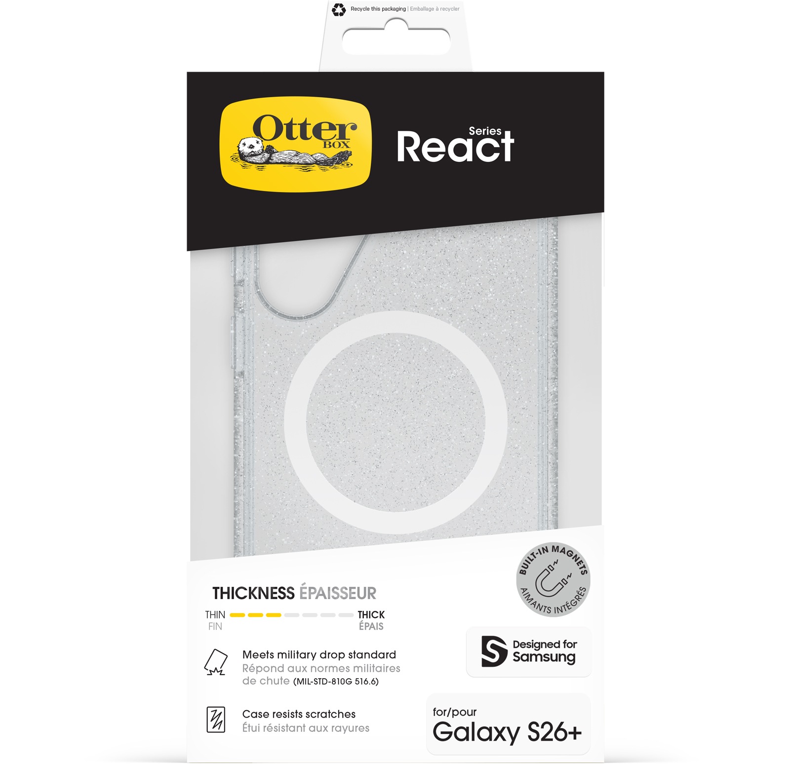 Otterbox Handyhülle »React Series Magnets für Samsung Galaxy S26+« Samsung Galaxy S26+ Backcover, Schutzhülle, Handyschutzhülle, Case, Schutzcase, stoßfest