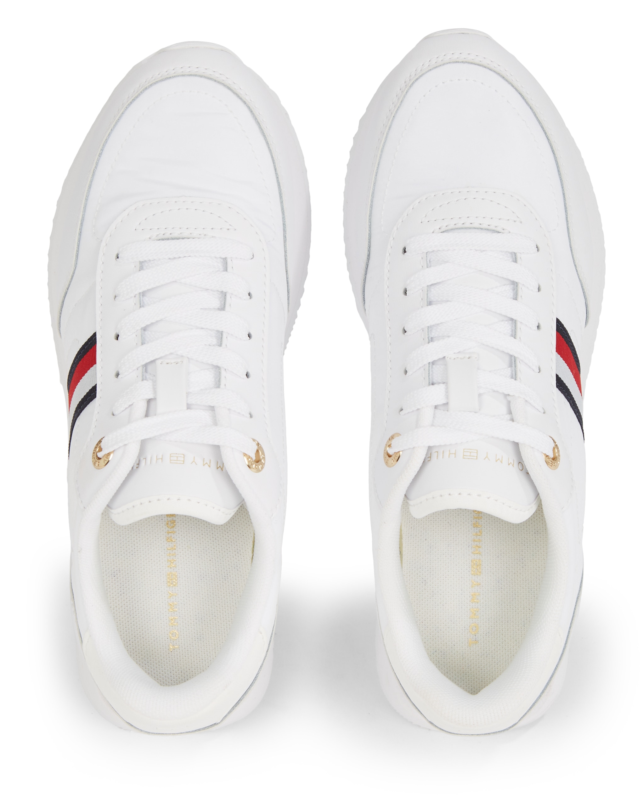 Tommy Hilfiger Sneaker »ESSENTIAL RUNNER GLOBAL STRIPES«, Freizeitschuh, Halbschuh, Schnürschuh mit seitlichen Streifen