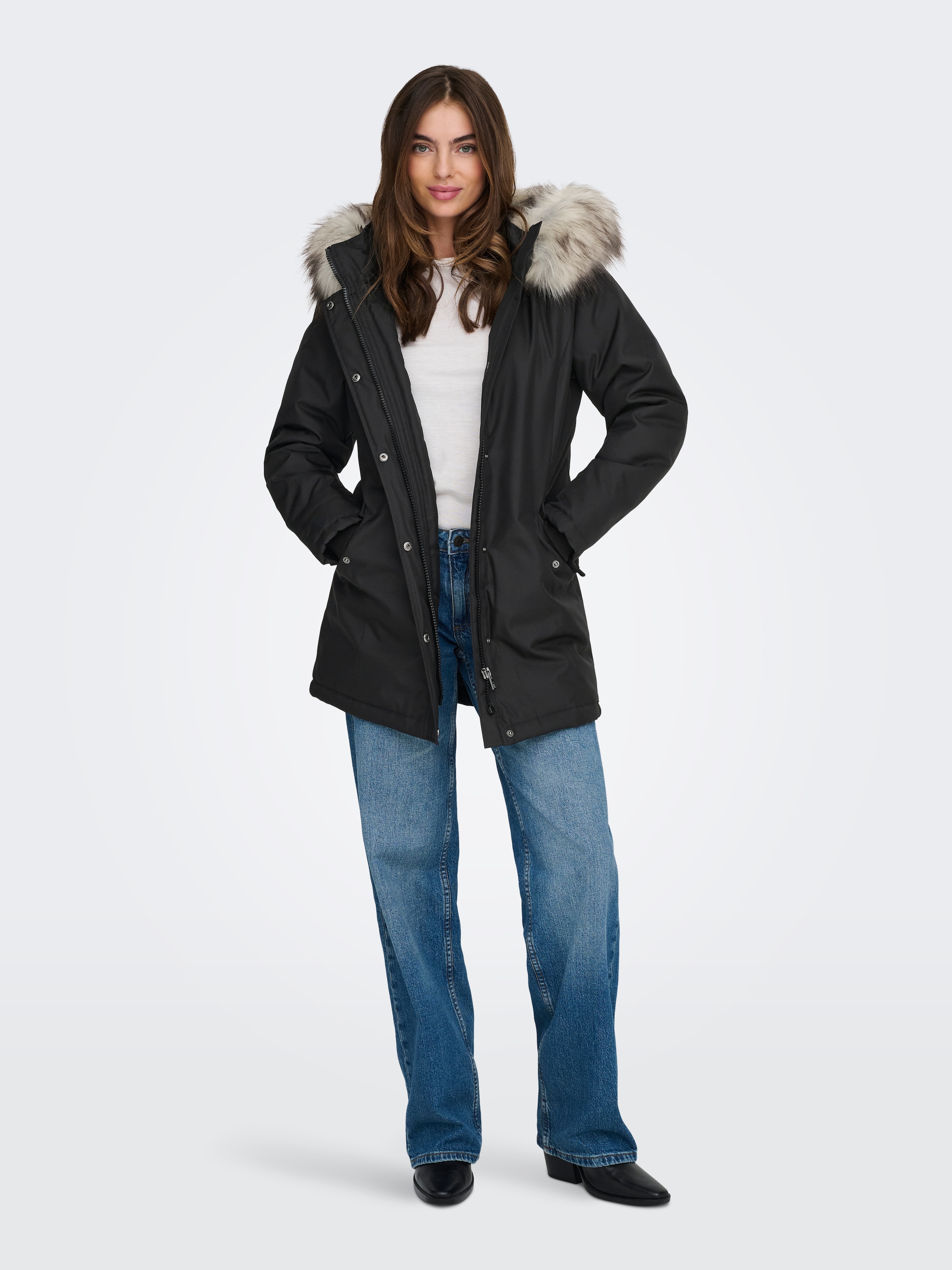 ONLY Parka »ONLNEWKATY PARKA LIFE OTW CC«, mit Kapuze