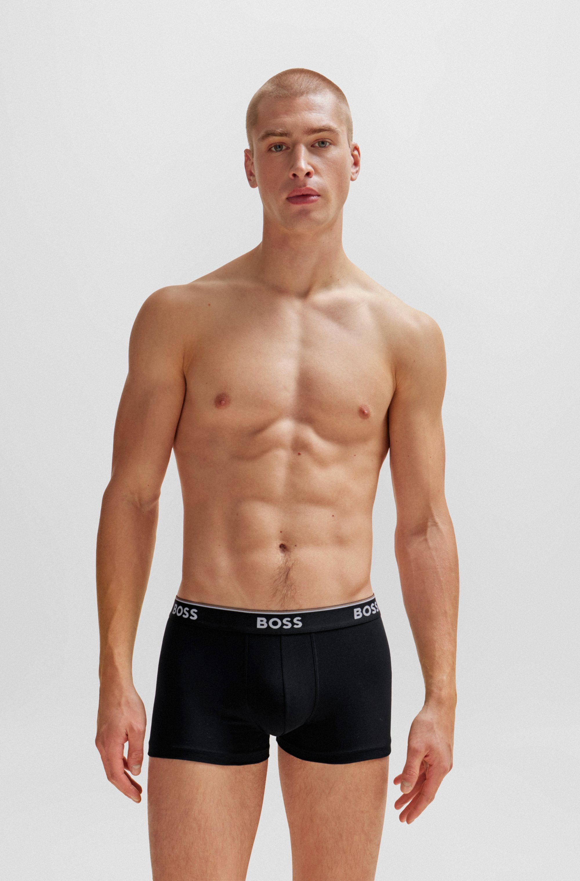 BOSS Boxer »TRUNK 3 PACK«, (3 St.), BOSS Schriftzug auf dem Bund