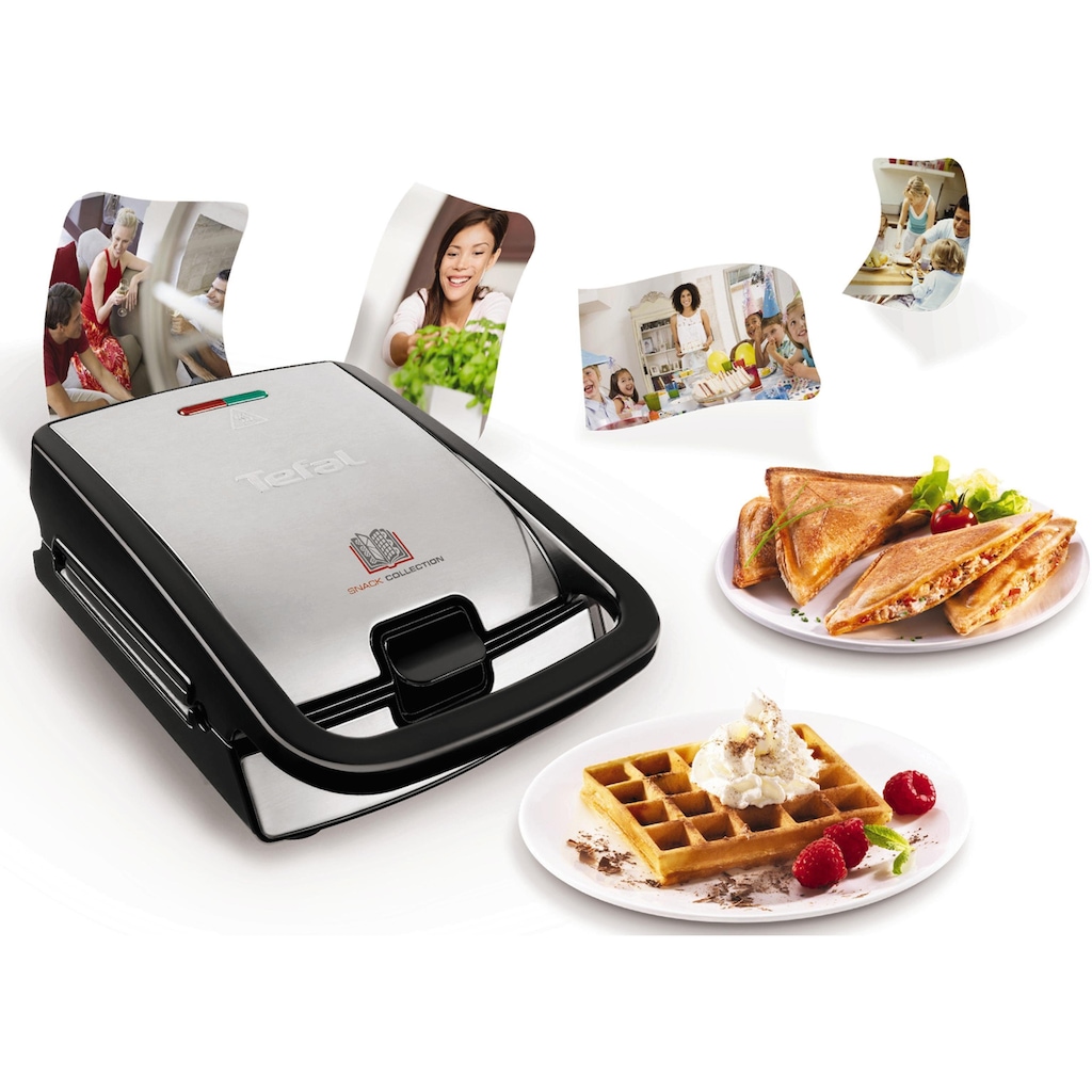 Tefal 2-in-1-Kombi-Waffeleisen »SW852D Snack Collection«, 700 W